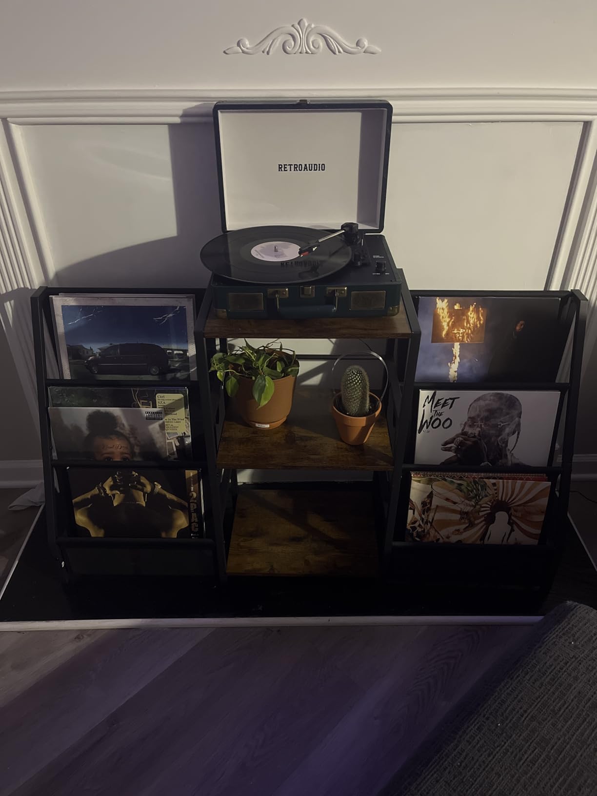 Record Player Stand with Vinyl Storage, Record Player Table with Vinyl Record Storage Up to 280 Albums, Turntable Stand with Record Holder Display Shelf, Record Cabinet for Media Stereo Audio customer photo 1