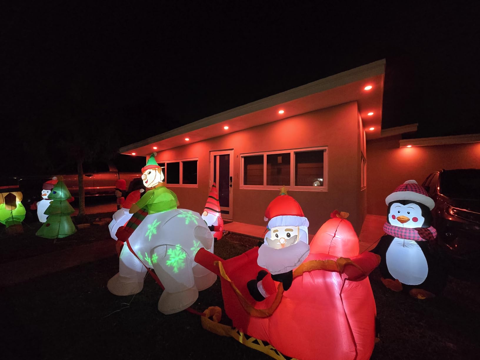 Max Fun 7FT Halloween Inflatables Pumpkin Decorations with LED Build-in Halloween Yard Decoration Blow Up Inflatables for Outdoor Indoor Garden Lawn customer photo 1