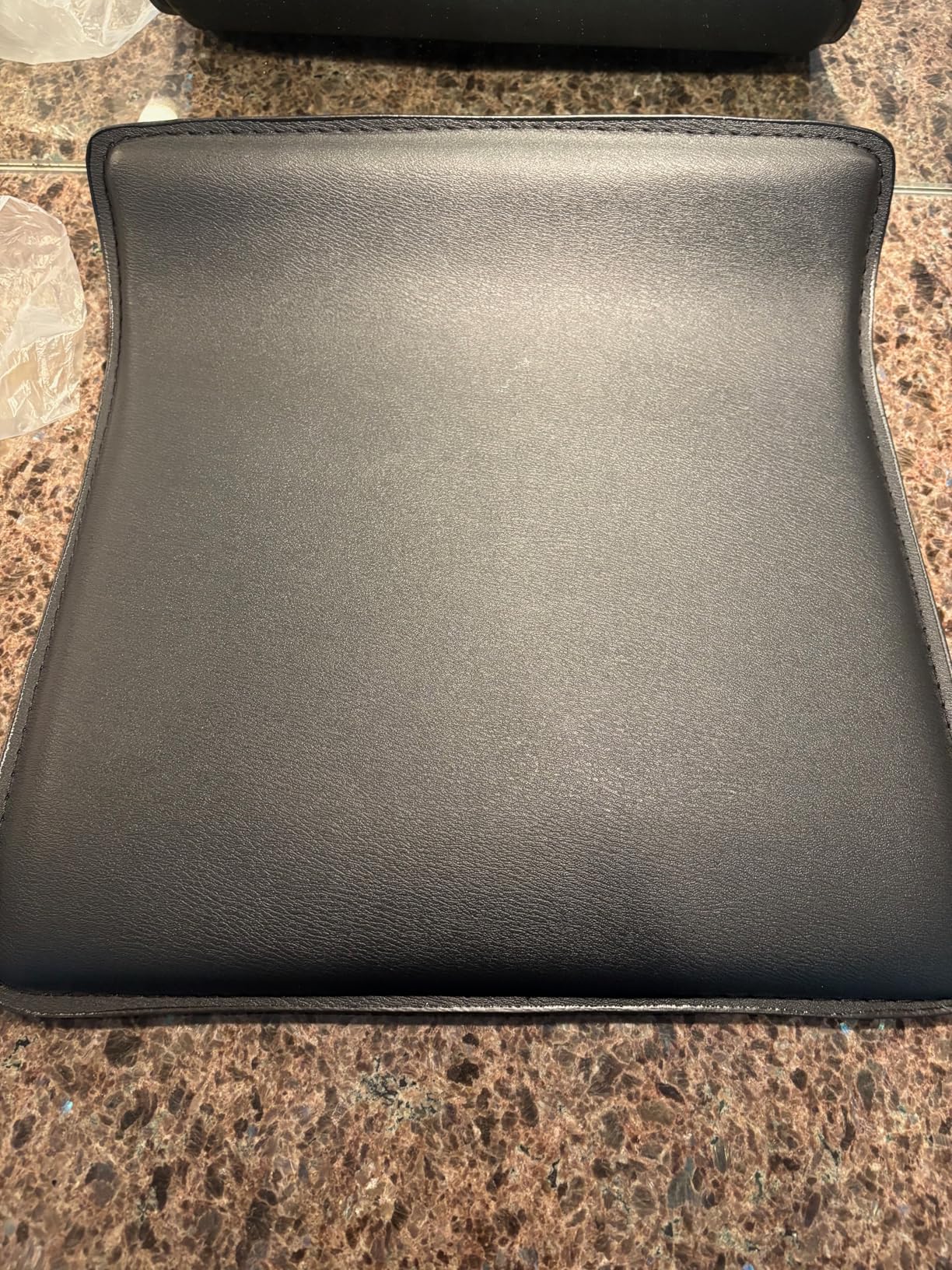 Vogue Furniture Direct Adjustable Bar Stools Set of 2, Modern Swivel PU Leather Airlift Barstools, Backless Kitchen Counter Height Bar Chair for Dining Room (Black, Black Base) customer photo 2