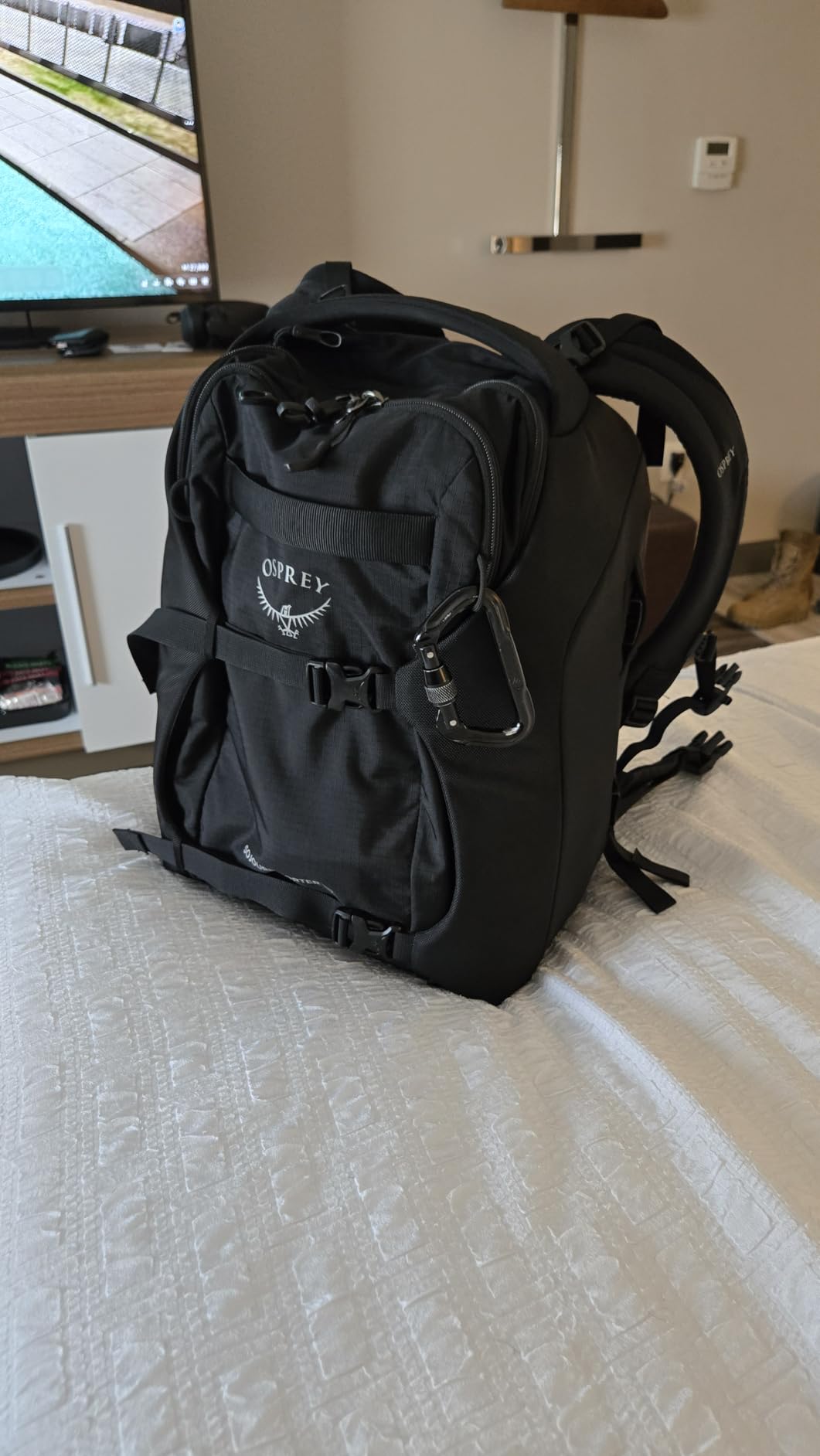 Sojourn Porter 46L Travel Backpack - Carry-On Compliant Luggage with StraightJacket Compression and Padded Laptop Sleeve - Durable Pack for International or Urban Travel, Koseret Green customer photo 1