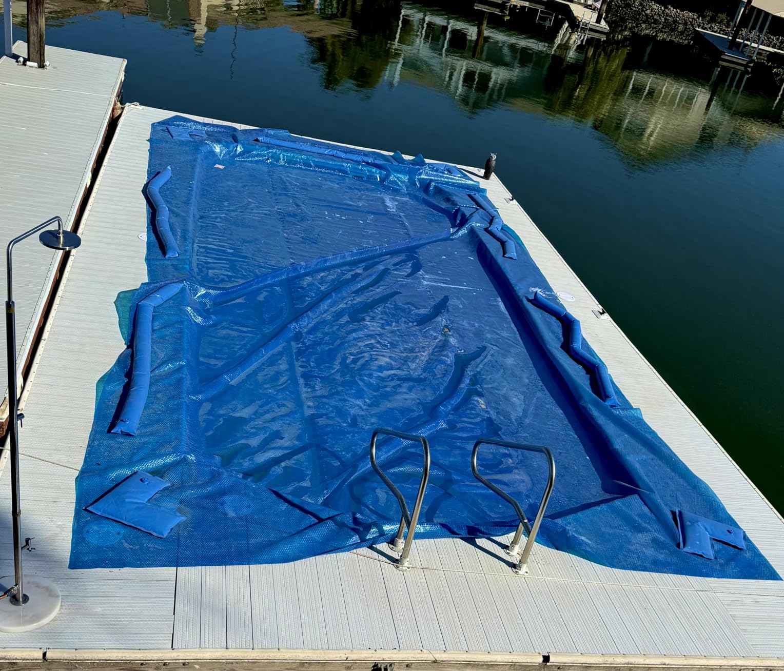 In The Swim 16' x 32' Premium Blue Rectangle Solar Pool Cover 12 Mil customer photo 1