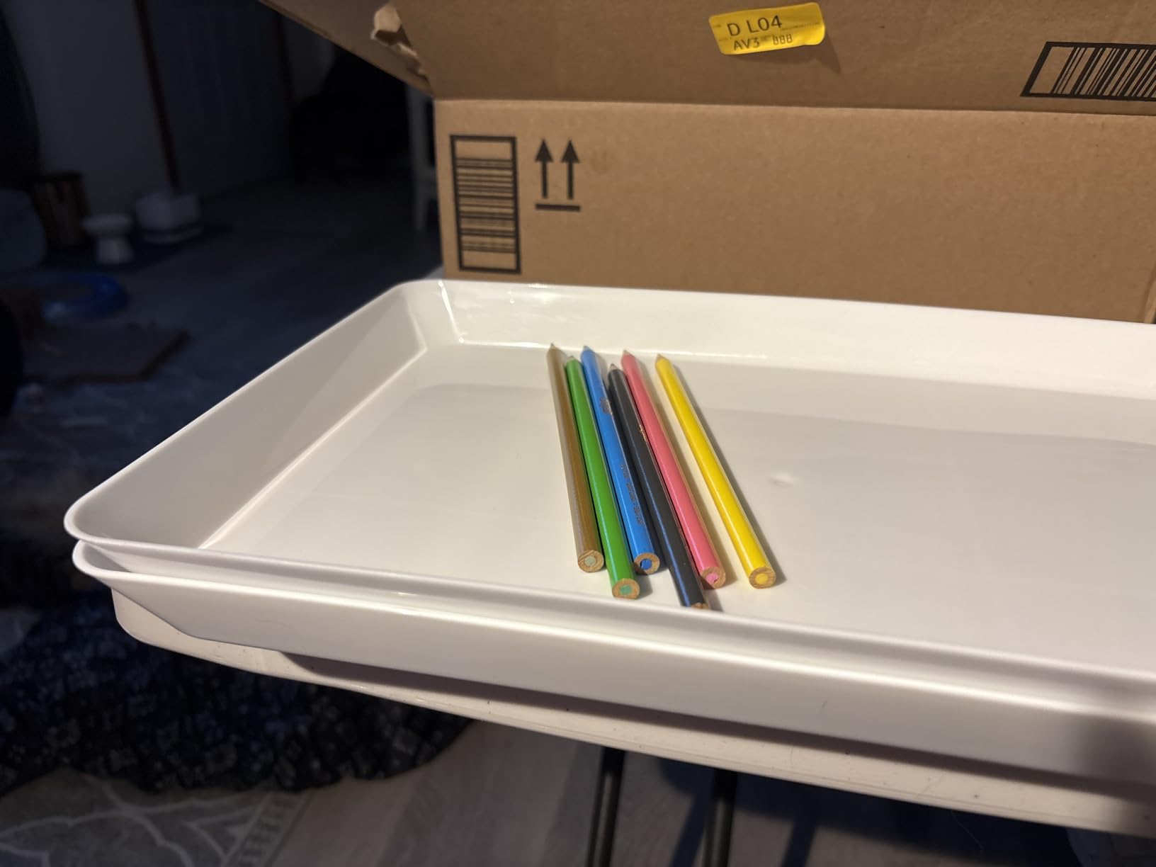 WOWBOX 4 pcs Serving Tray for Entertaining, Grilling BBQ Accessories, Serving Platters for Snacks, Fruit, Reusable Plastic Trays for Serving Food and Pantry Organization in Kitchen & for EasterParties customer photo 2