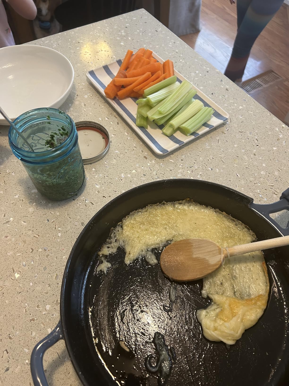 Cast Iron Always Pan | Premium Enameled, Toxin-Free Surface | 10-inch 8-in-1 Multifunctional Cookware System | Lid, Handle Covers | Heavy Duty Skillet | Oven & High Heat Safe | Steam customer photo 2