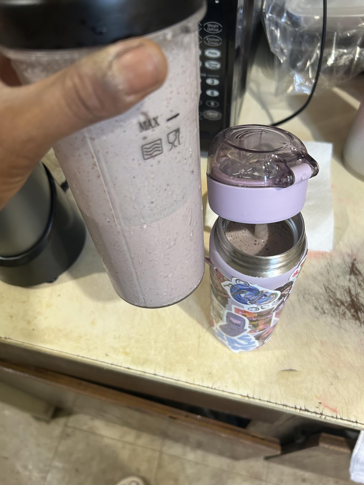KOIOS Smoothie Blender Kitchen, 900W Personal Blenders with 3 To-Go Cups, 14Pcs, Grey Blue customer photo 1
