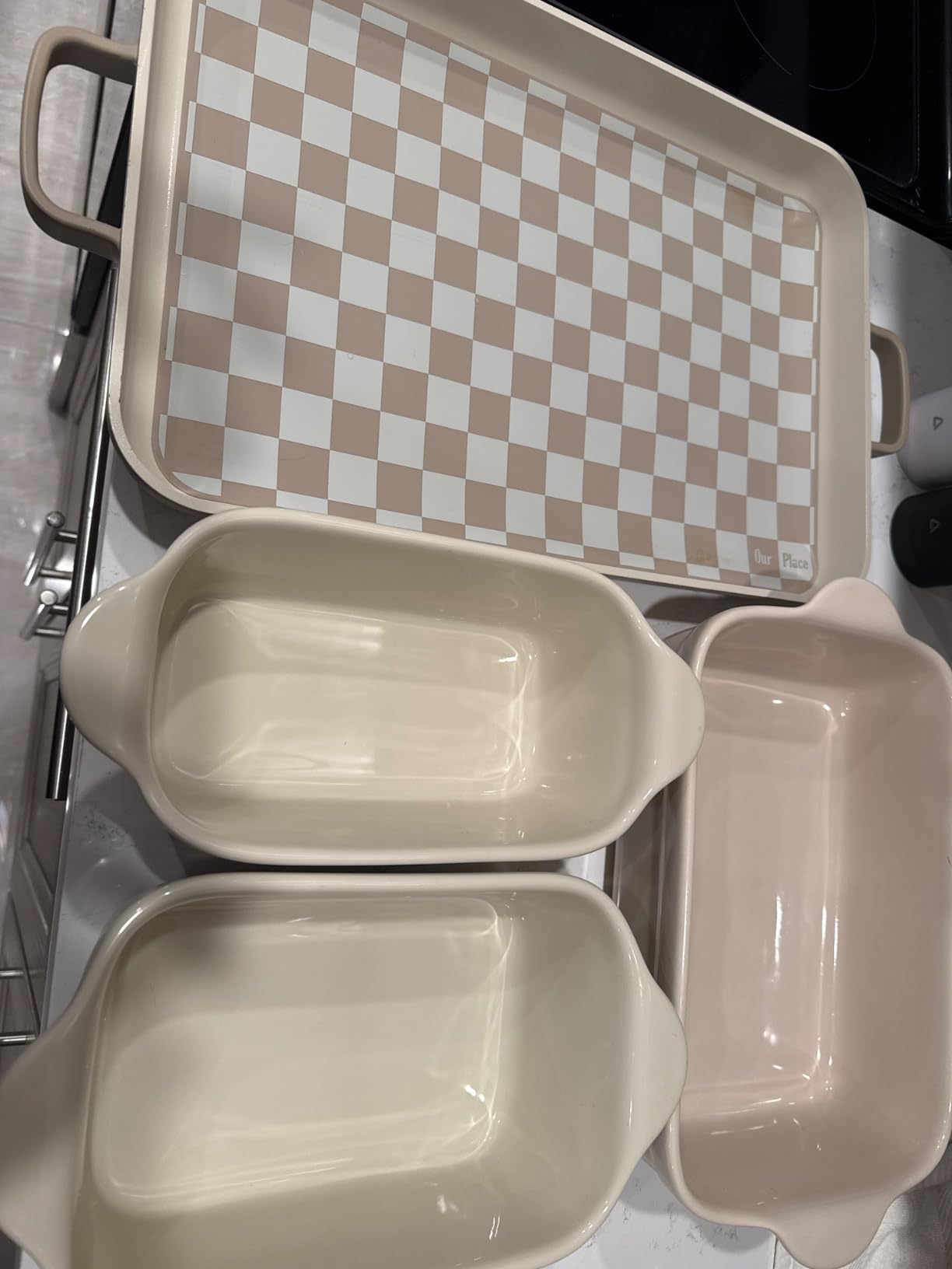 Bakeware Set | 5-Piece Ceramic Bakeware Collection with Stovetop-to-Oven Griddle Pan | PFAS-Free Non-Toxic Nonstick Pans, Oven Mat & Baking Dishes | Spice customer photo 2