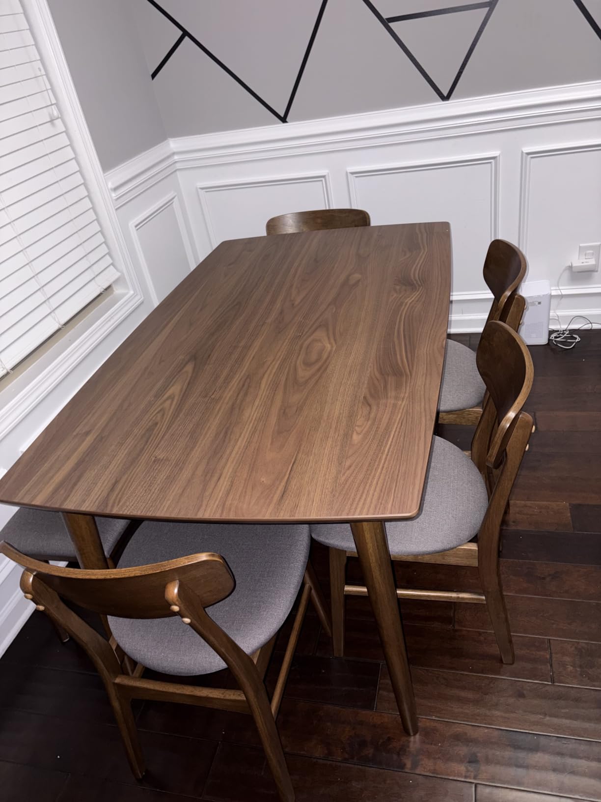 Best Choice Products 6-Piece Wooden Dining Set, Mid-Century Modern Table & Upholstered Chair Set w/Bench Seat, Rubberwood Legs - Walnut/Cream customer photo 1