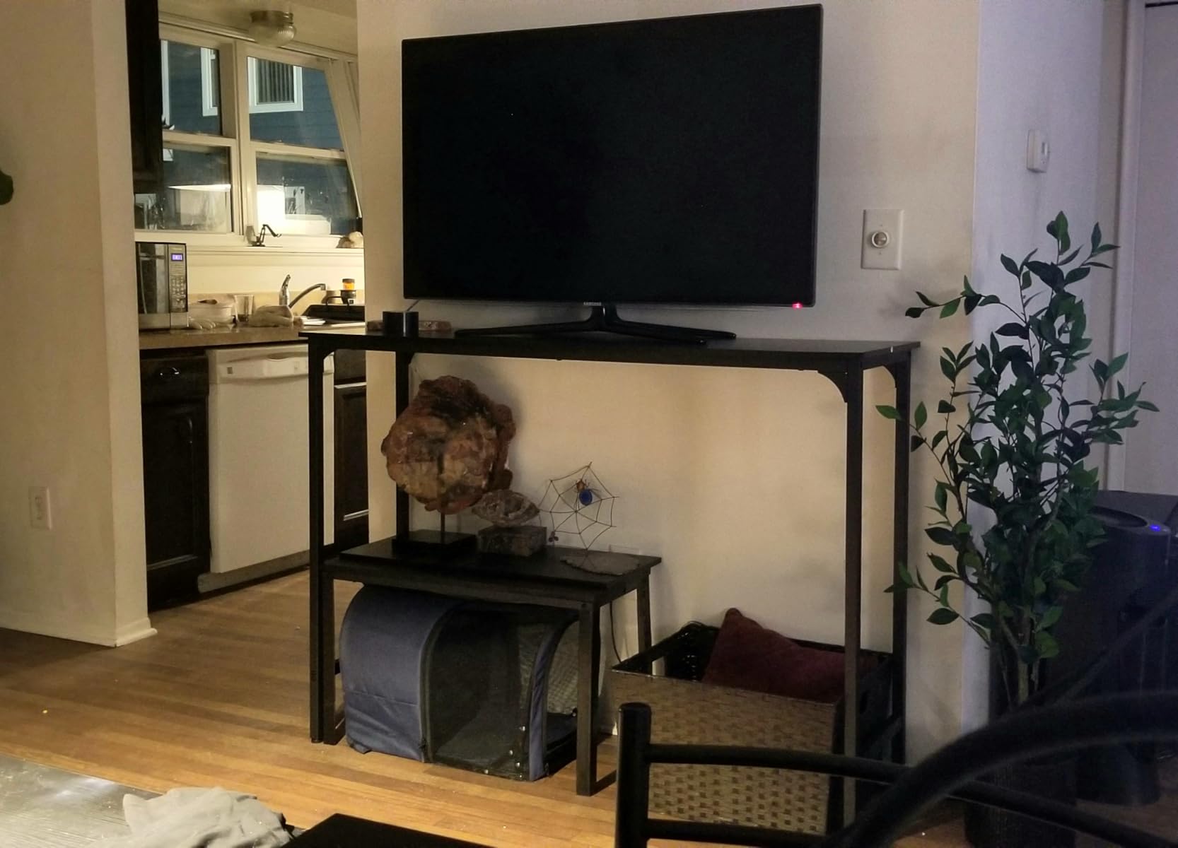 ODK 71 Inch Bar Table, Bar Height Pub Table, Counter Height Bar Table, Rectangular High Top Kitchen & Dining Counter Tables with Sturdy Legs & Easy-to-Clean Top, Black customer photo 1