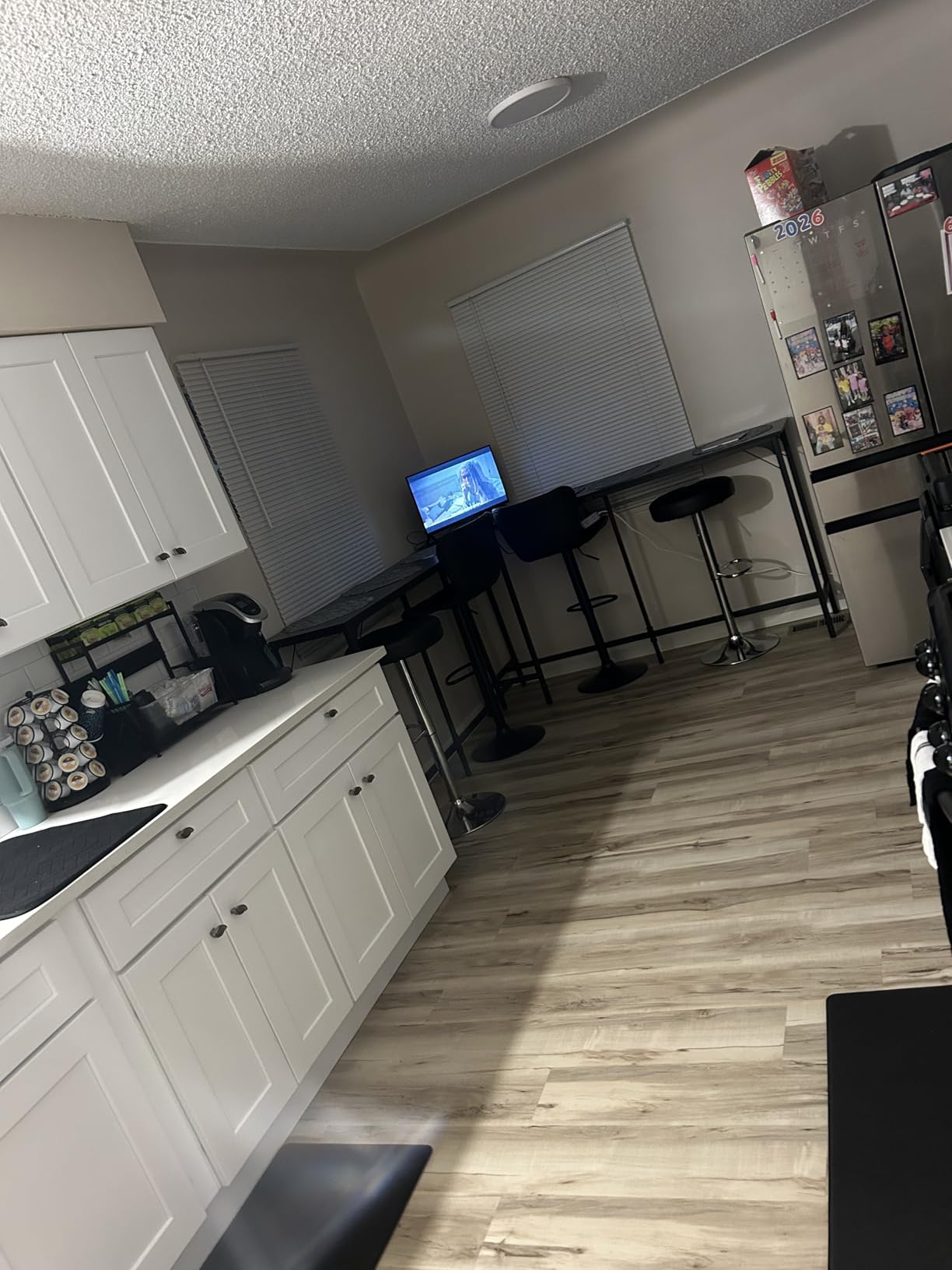 ODK 71 Inch Bar Table, Bar Height Pub Table, Counter Height Bar Table, Rectangular High Top Kitchen & Dining Counter Tables with Sturdy Legs & Easy-to-Clean Top, Black customer photo 2