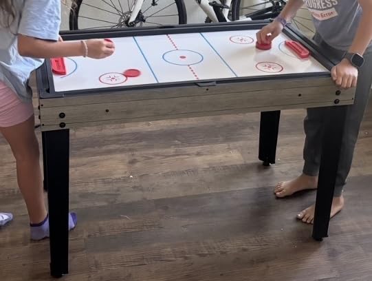 Best Choice Products 2x4ft 10-in-1 Combo Game Table Set for Home, Game Room, Friends & Family w/Hockey, Foosball, Pool, Shuffleboard, Ping Pong, Chess, Checkers, Bowling, and Backgammon customer photo 2