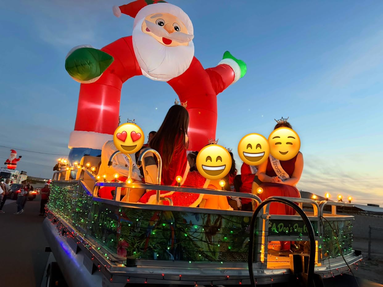 COMIN 11.8 FT Christmas Inflatables Santa Claus Arch Outdoor Decorations Shakable Hand Xmas Blow Up with Built-in LEDs for Party Yard Lawn Garden Indoor customer photo 1