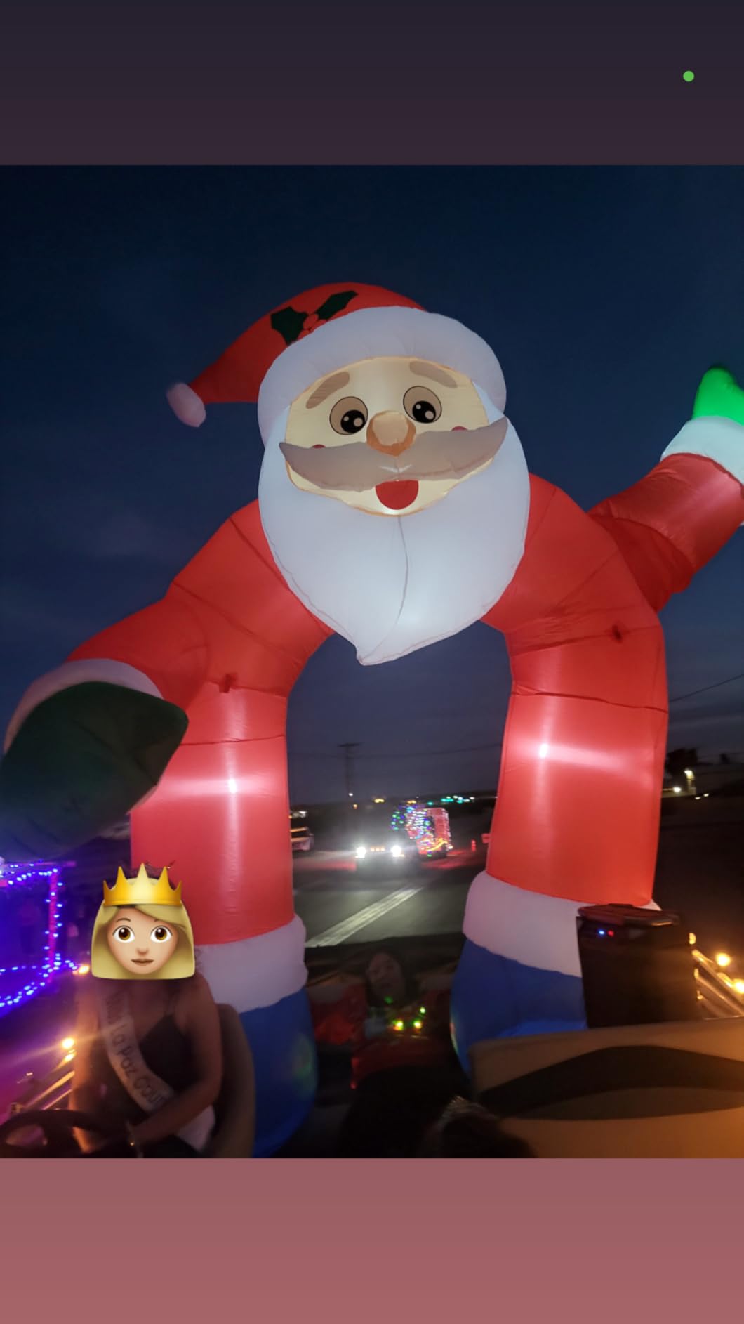 COMIN 11.8 FT Christmas Inflatables Santa Claus Arch Outdoor Decorations Shakable Hand Xmas Blow Up with Built-in LEDs for Party Yard Lawn Garden Indoor customer photo 2