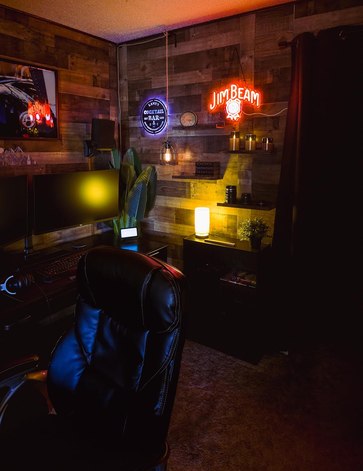 Bar Neon Sign, Jim Beam Whiskey LED Neon Light for Wall Decor, USB Powered Neon Signs, Acrylic Neon Lights for Man Cave, Bedroom, Home Bar, Store, Club, Bistro, Party, Gifts customer photo 2