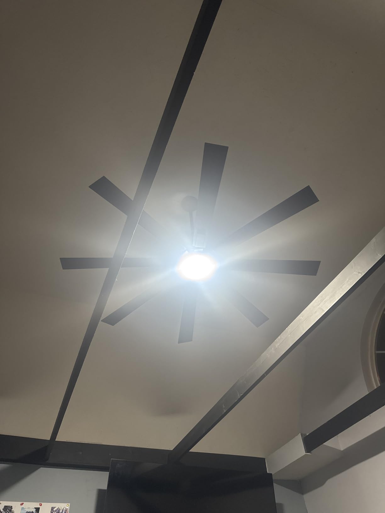 ZMISHIBO 72 inch Large Ceiling Fans with Lights and Remote, Indoor/Outdoor Black Modern Ceiling Fan for Kitchen Living Room Patio, 6 Speed Reversible Quiet DC Motor, 3 CCT, Dual Finish 8 Blades customer photo 2