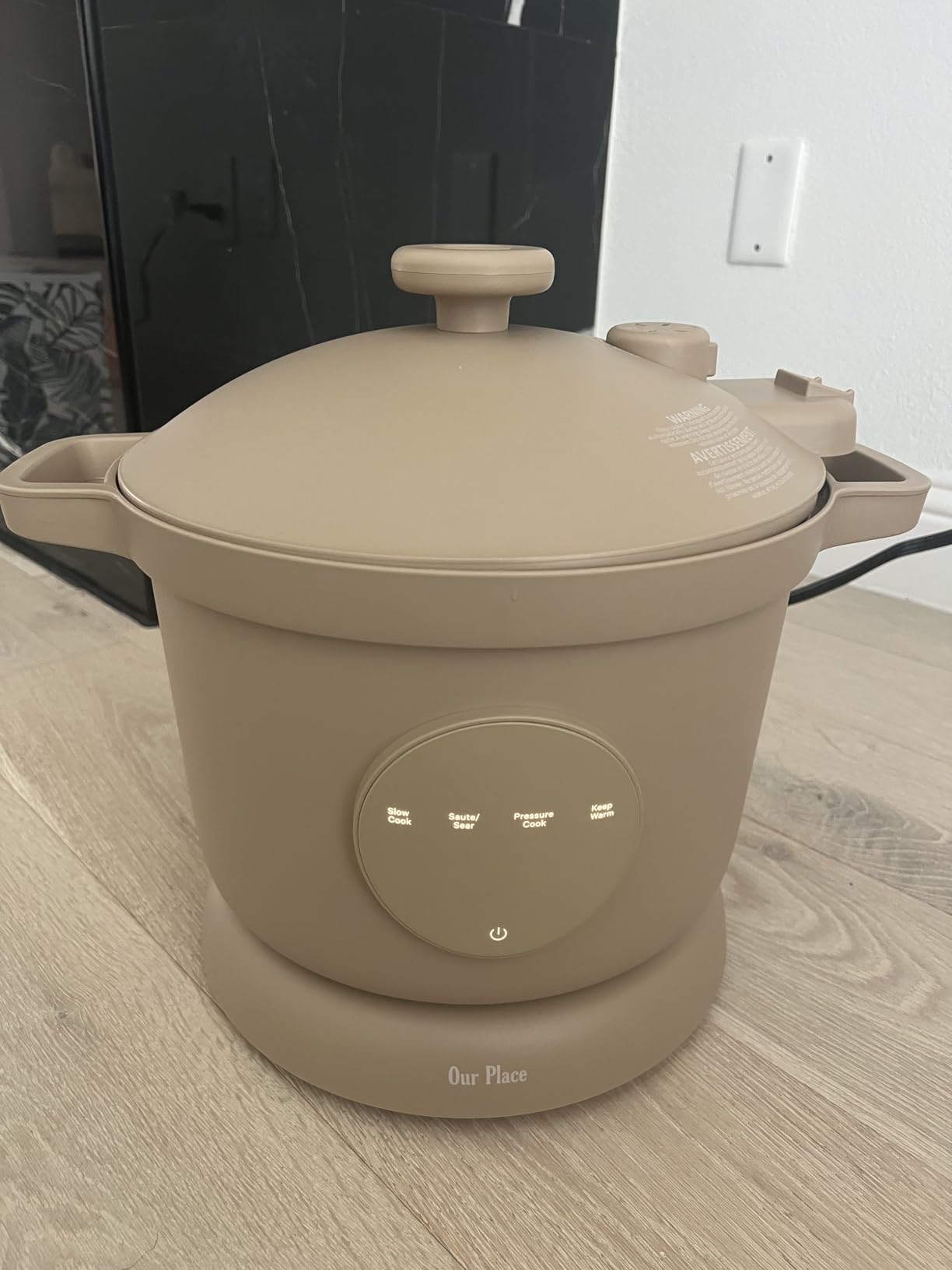 Dream Cooker | 6 Qt Ceramic Nonstick Multicooker & Pressure Cooker with Touchscreen Controls & Auto Steam Release | 4 Modes: Pressure Cook, Saute/Sear, Slow Cook & Warm | Blue Salt customer photo 1