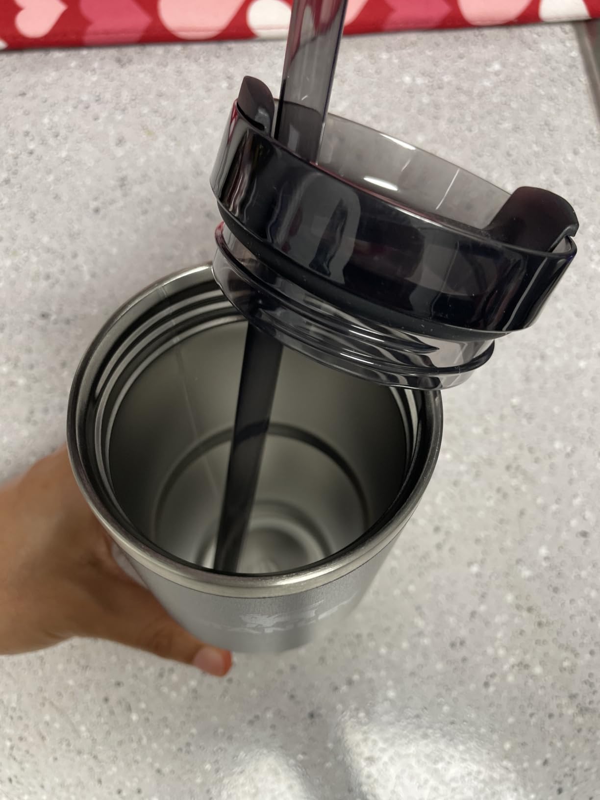 Quencher H2.0 Tumbler with Straw 14 oz | Flowstate 3-Position Lid | Cup Holder Compatible for Travel | Insulated Stainless Steel Cup | BPA-Free | Black 2.0 customer photo 1