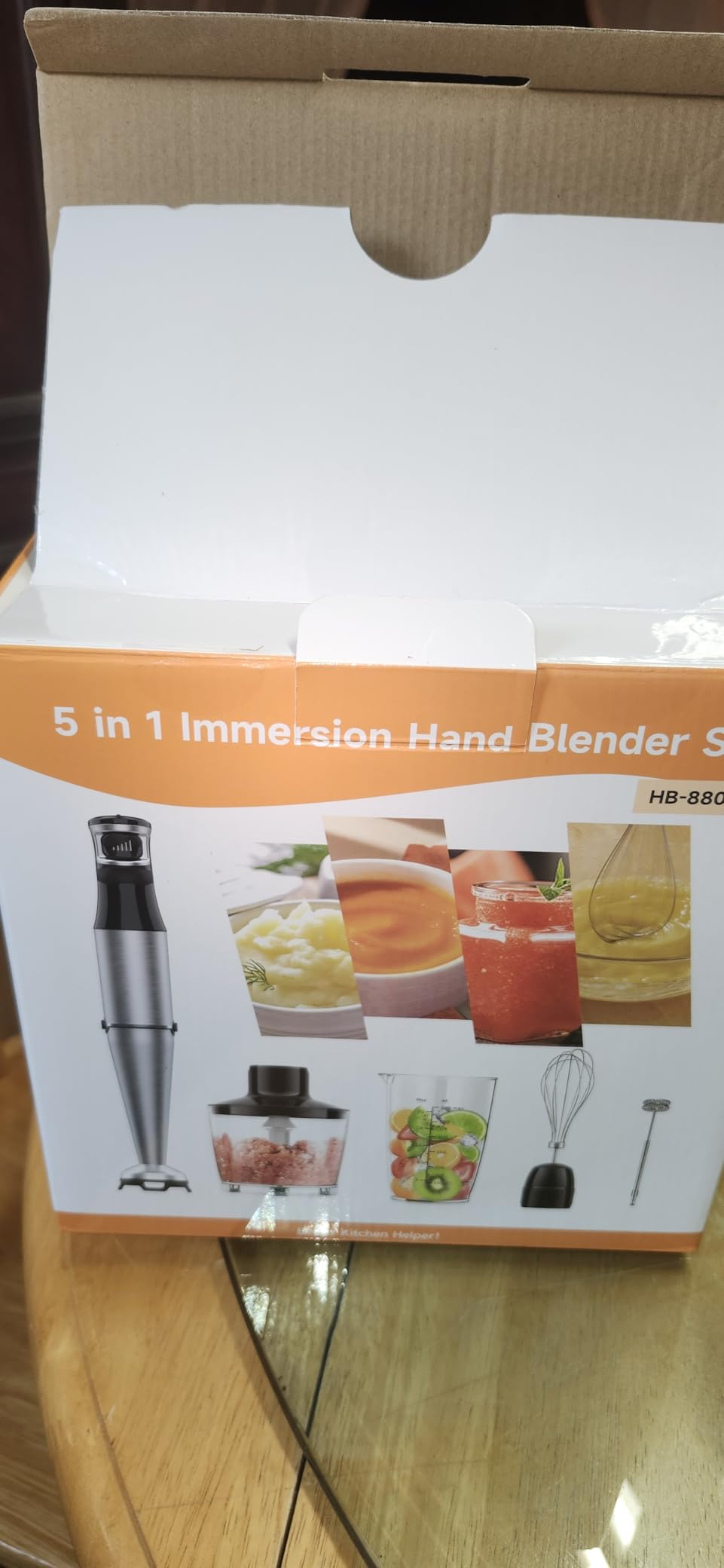 Turelar Immersion Blender Handheld Corded Hand Blenders Set 1100W, Trigger Variable Speed 5 in 1 Stick Emulsifier with Chopper, Whisk and Frother for Soup, Baby Food and Smoothies customer photo 1