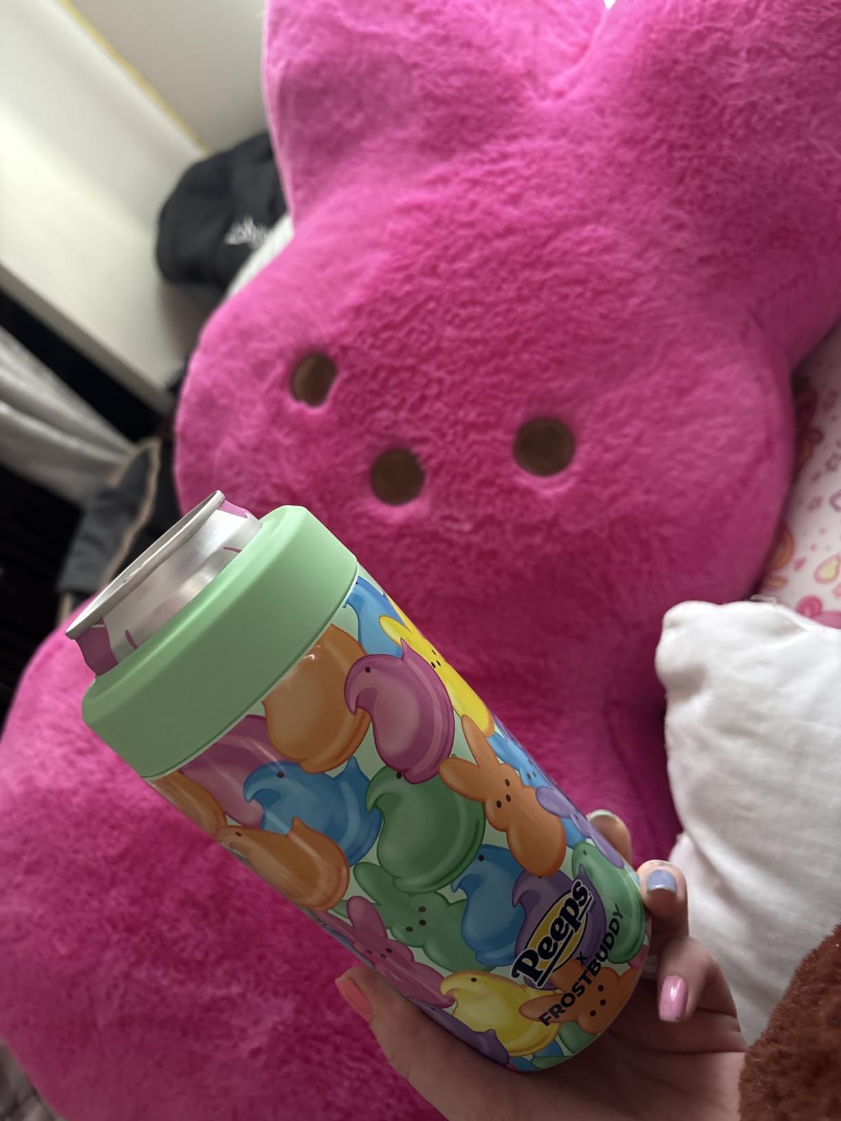 Frost Buddy Universal Buddy Can Cooler - Fits All - For Regular 12 & 16 oz or Slim-Size Bottles - Insulated Double-Walled Stainless Steel (Charcoal) customer photo 2