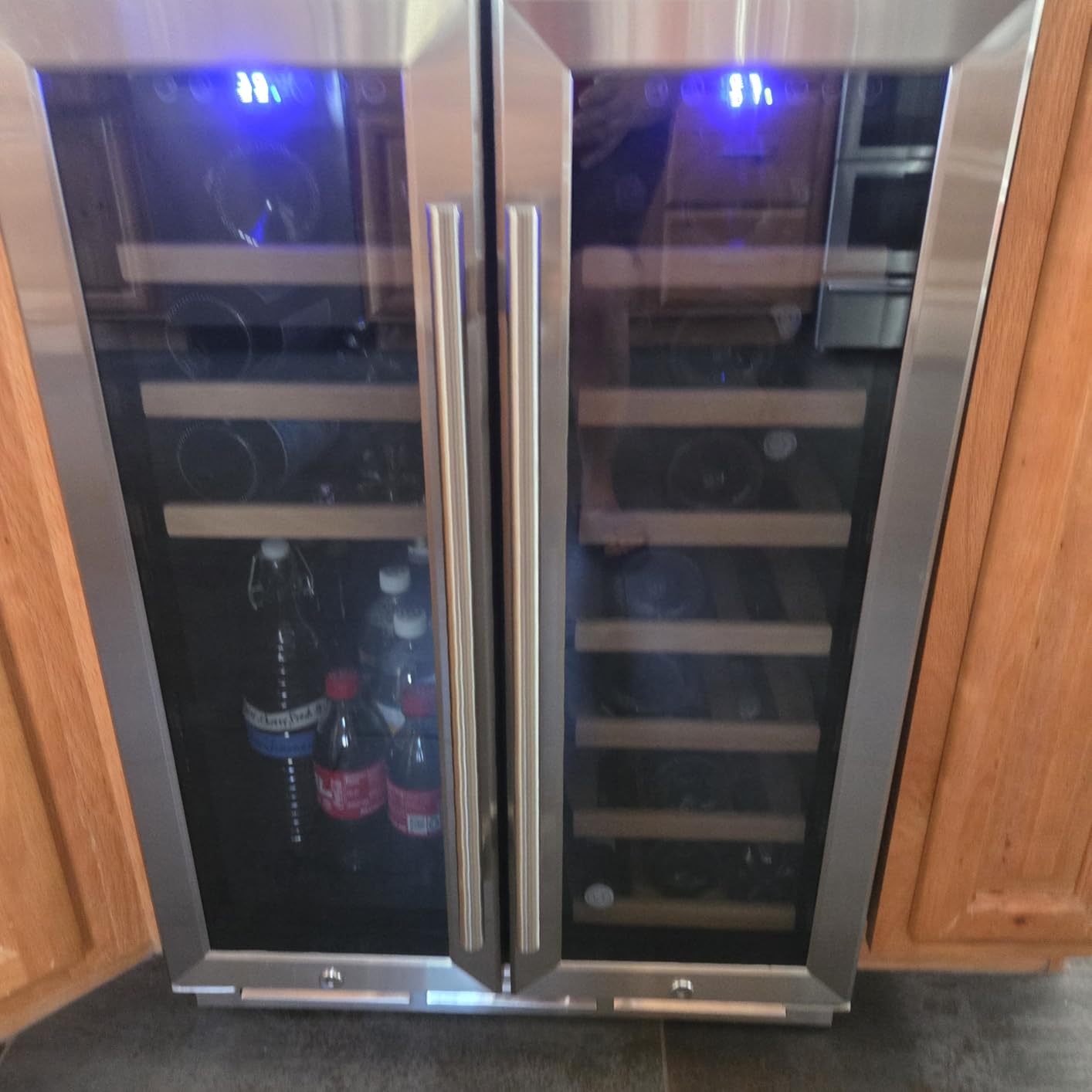 24 Inch Beverage Refrigerator, Beverage Cooler 180 Can Built-in Design, Under Counter Beer Fridge with Glass Door for Soda, Wine, Water - For Kitchen, Office or Bar customer photo 2