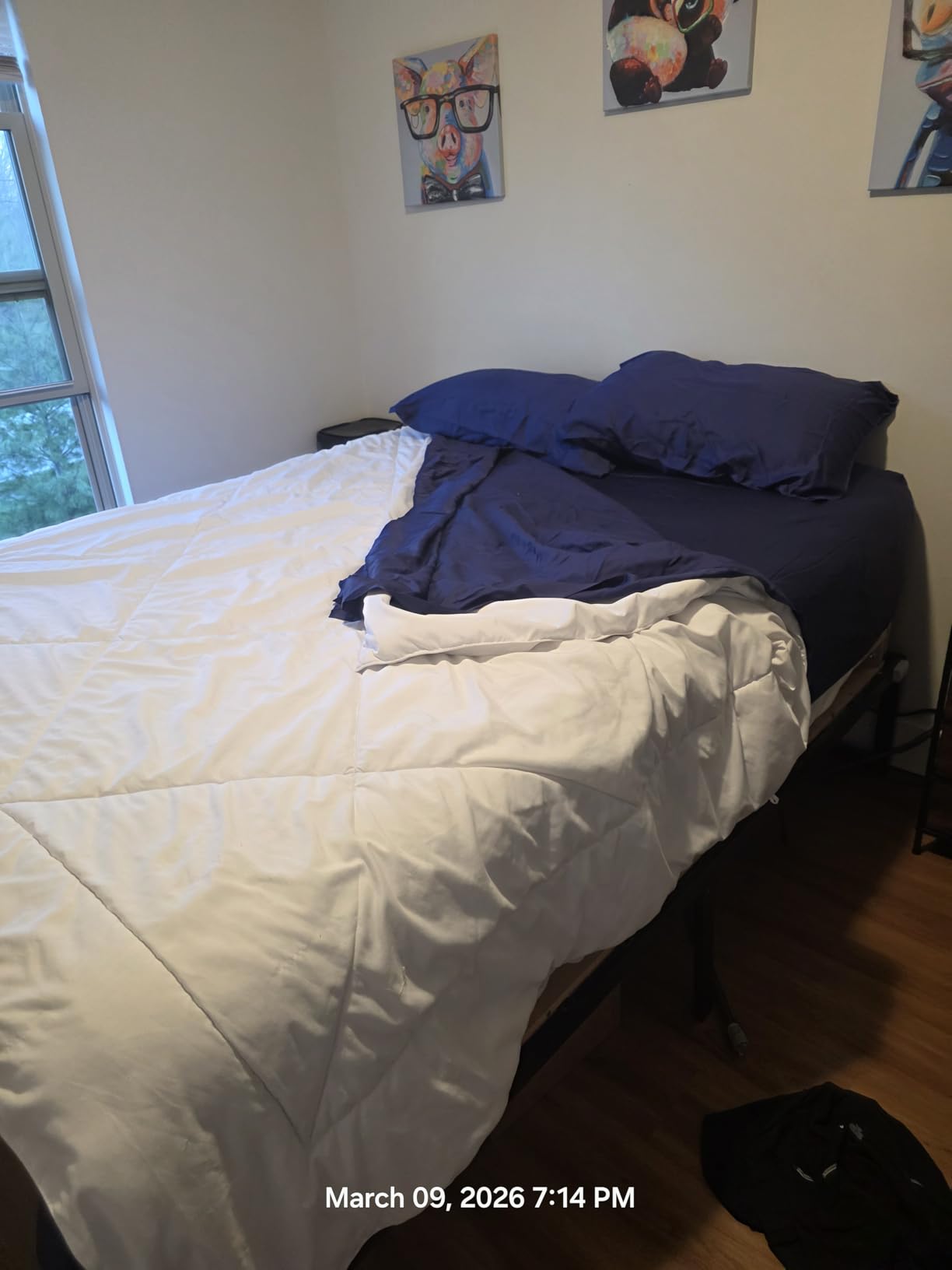 Dual Layer 4 Inch Memory Foam Mattress Topper Queen - 2 Inch Gel Memory Foam and 2 Inch Pillow Top Mattress Pad, 7-Zone Egg Crate Queen Size Mattress Topper (White) customer photo 2