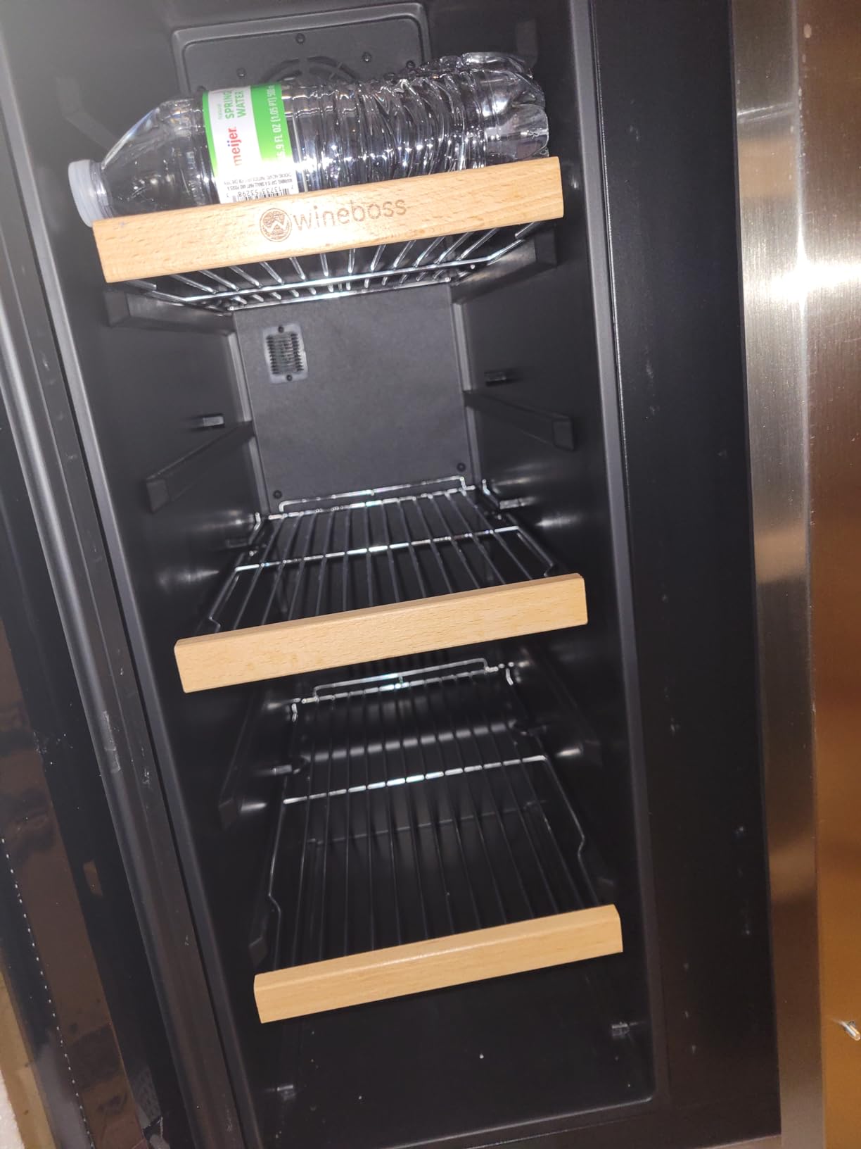 15 Inch Wine and Beverage Refrigerator, 13 Bottle & 48 Cans Dual Zone Wine Cooler, 37-65°F, Freestanding/Under Counter Beverage Fridge with Glass Door Stainless Steel Shelves customer photo 2