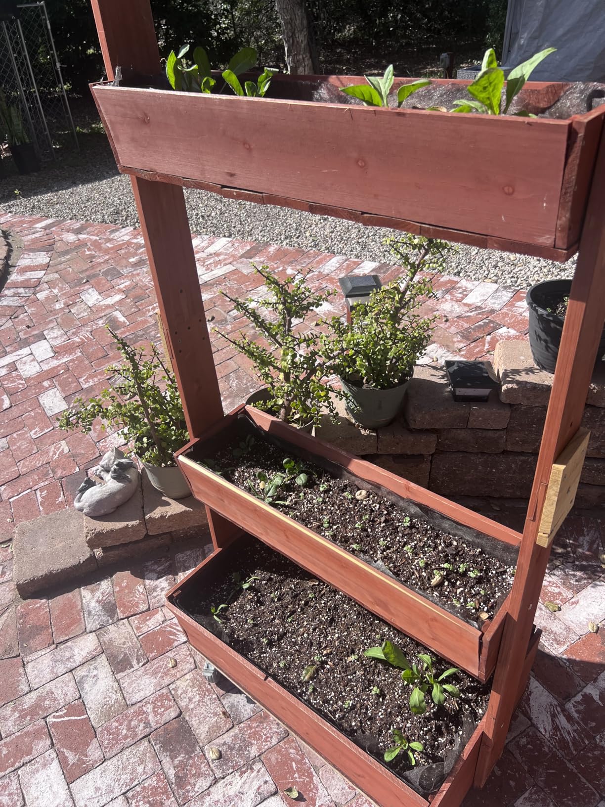 DoCred Vertical Wooden Raised Garden Bed, 5 Tier Garden Planters Freestanding Wood Plant Stand Flower Rack Wooden Planter Box for Plants Herbs Flowers Vegetables Outdoor Indoor Gardening customer photo 1