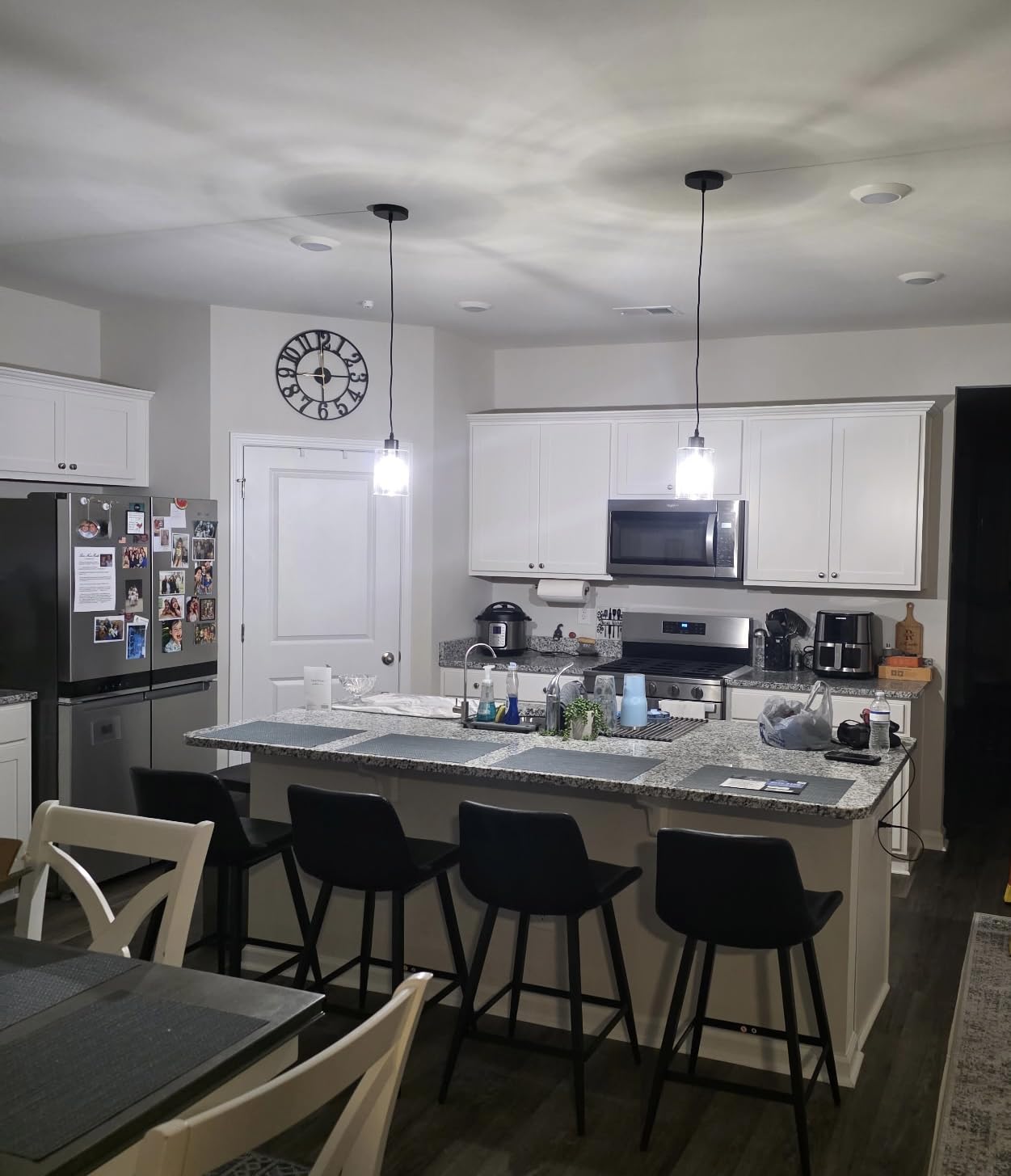 Brass Pendant Lights Kitchen Island - Gold Clear Glass Pendant Light Fixture Multiple Stems Rods 3 Units 12 Inch 3 Units 4 Inch (3 Pack Brass) customer photo 2