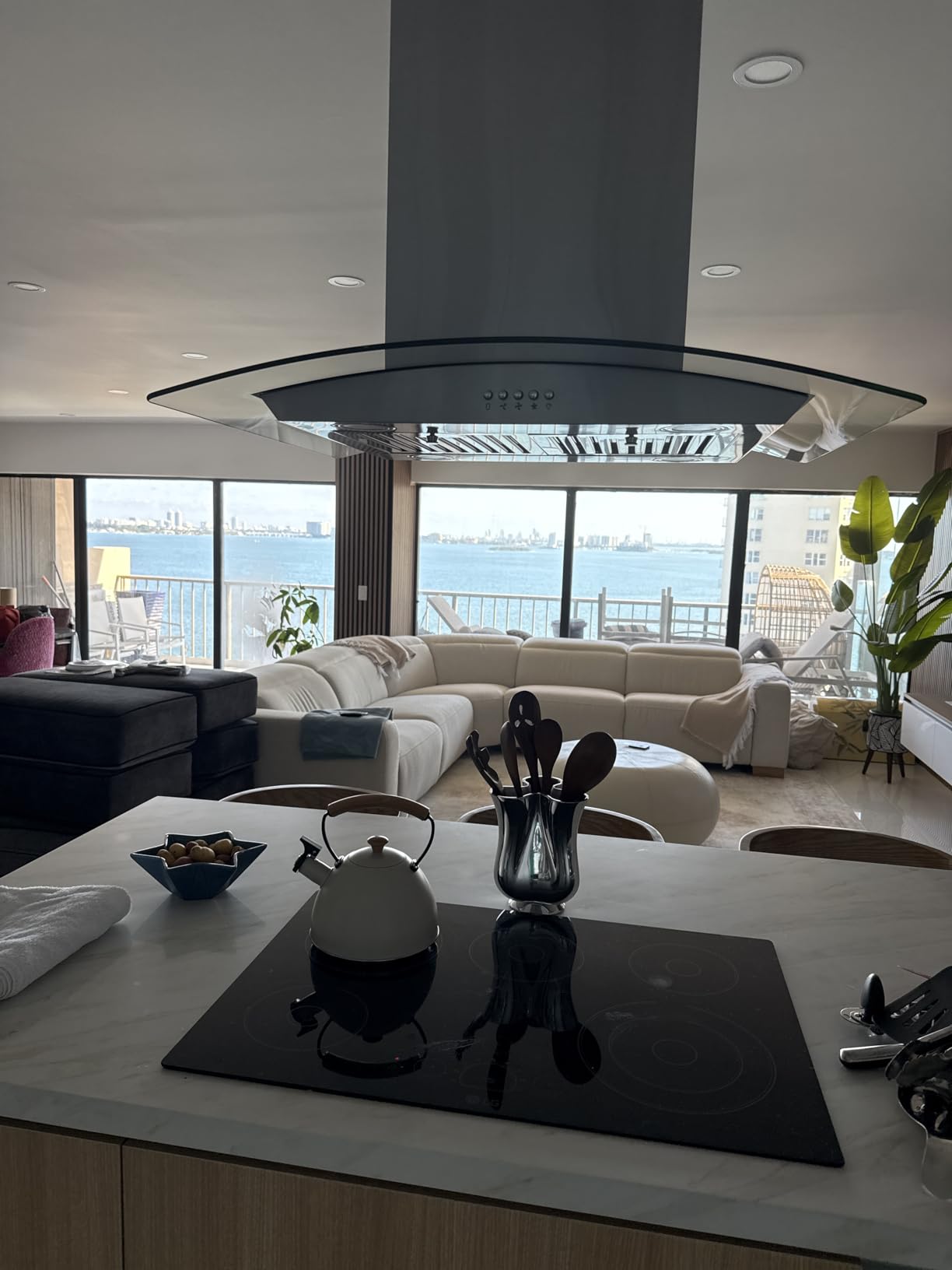 FIREGAS Island Range Hood 30 inch with 700 CFM, Ceiling Mount Kitchen Vent Hood Ducted/Ductless Convertible, Stainless steel stove hood with 3 speed fan, 4 lights, Tempered Glass, Charcoal Filters customer photo 1