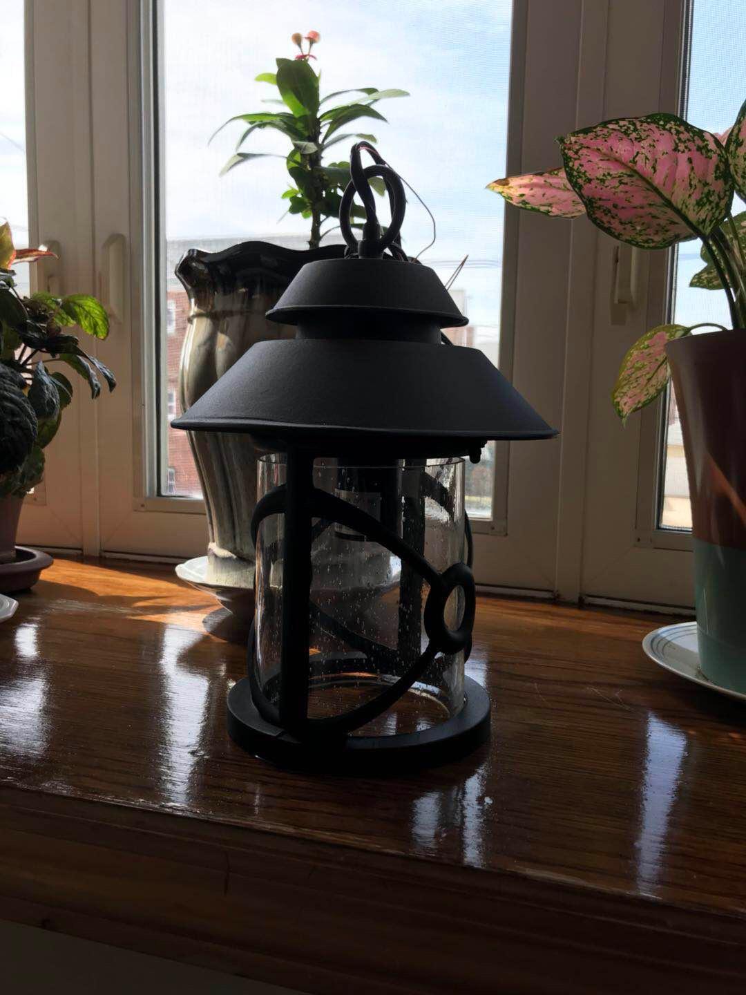 LOG BARN Outdoor Pendant Light Fixture, Farmhouse Exterior Lights, Anti-Rust Ceiling Outdoor Light with Clear Glass, Lantern Hanging Light for Front Door, Entry, Porch, and Gazebo customer photo 1