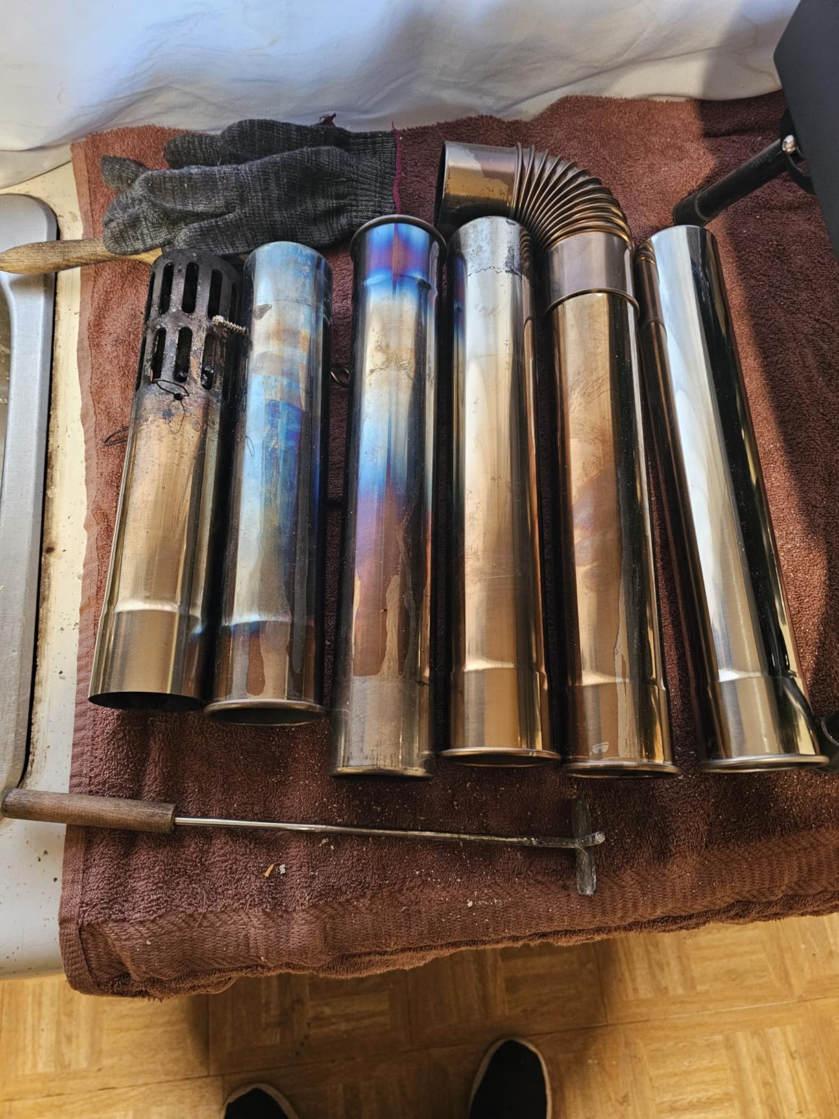 Wood Stove,YRenZ Hot Tent Stove with 7-Section Stainless Steel Chimney, HeatControl Stovepipe and Elbow Pipe, Wood Burning for Outdoor Camping and Ice Fishing customer photo 1