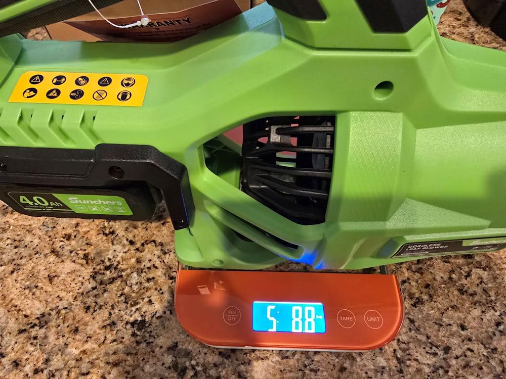 Leaf Blower Cordless with 2 x 3.0Ah Battery and Charger, 780CFM 260MPH Electric Blower with 2 Speeds, 20V Handheld Leaf Cleaner for Lawn Care, Blowing Leaves, Dust, Snow, Gravel for Patio, Yard, Green customer photo 1