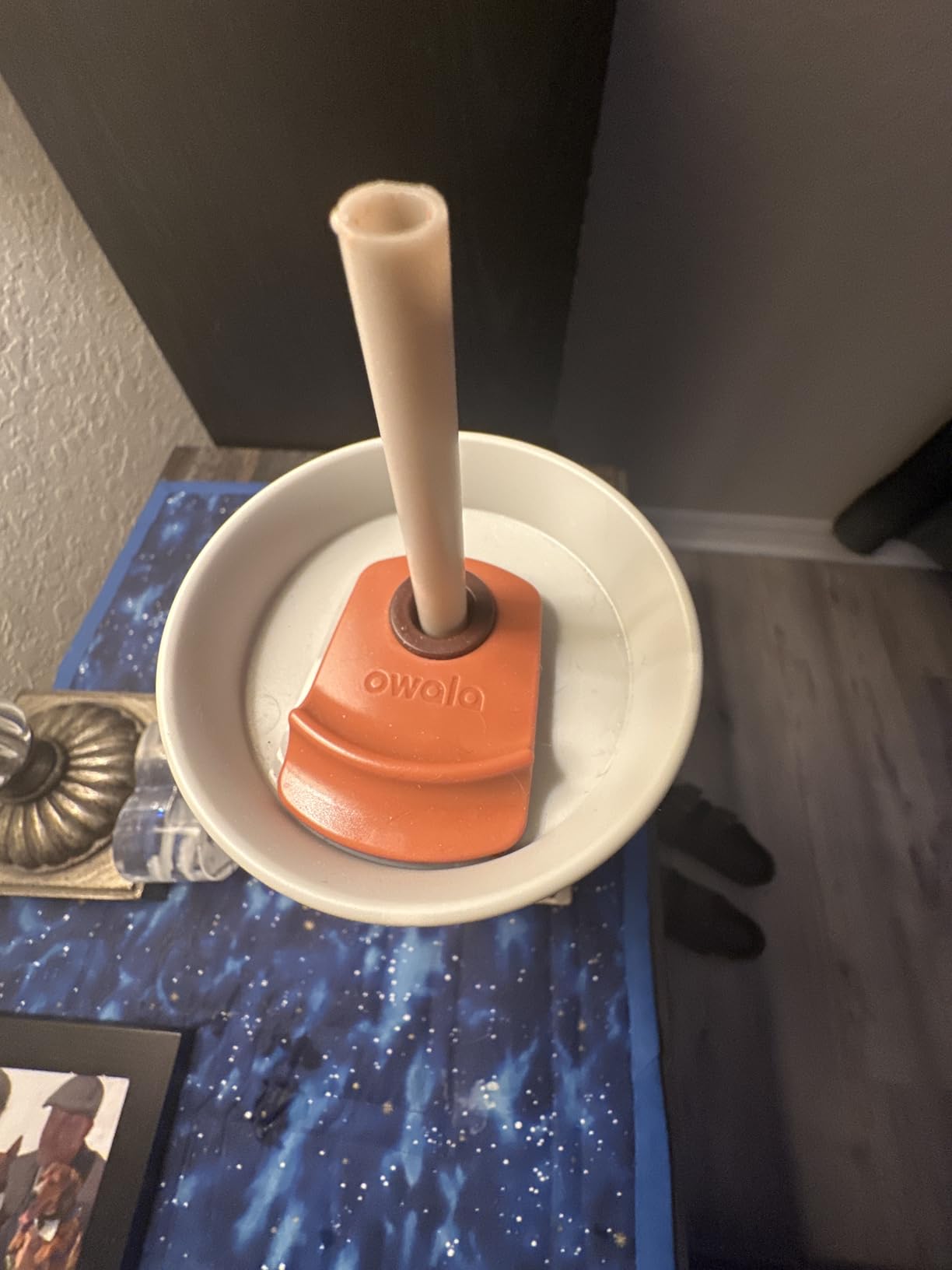 Stainless Steel Triple Layer Insulated Travel Tumbler with Spill Resistant Lid and Straw, BPA Free, 24 oz, Grey/White (Iced Tea) customer photo 2