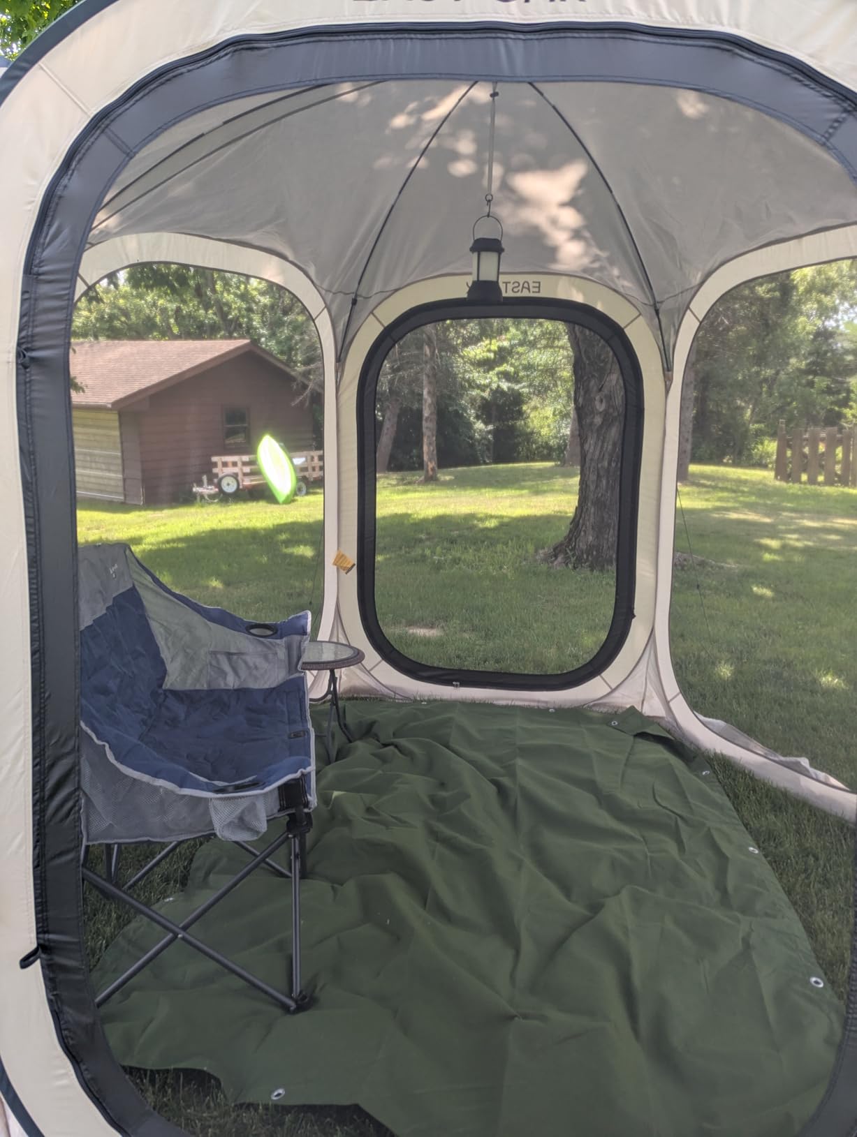East Oak Screen House Tent Pop-Up, Portable Screen Room Canopy Instant Screen Tent 10 x 10 FT with Carry Bag for Patio, Backyard, Deck & Outdoor Activities, Brown customer photo 1