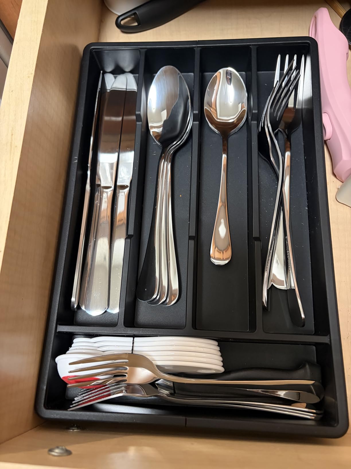 40 Pcs Rose Gold Silverware Set Service for 8, Premium Stainless Steel Flatware Set, Cutlery Utensil Set, Durable Home Kitchen Eating Tableware Set, Include Fork Knife Spoon Set, Dishwasher Safe customer photo 1