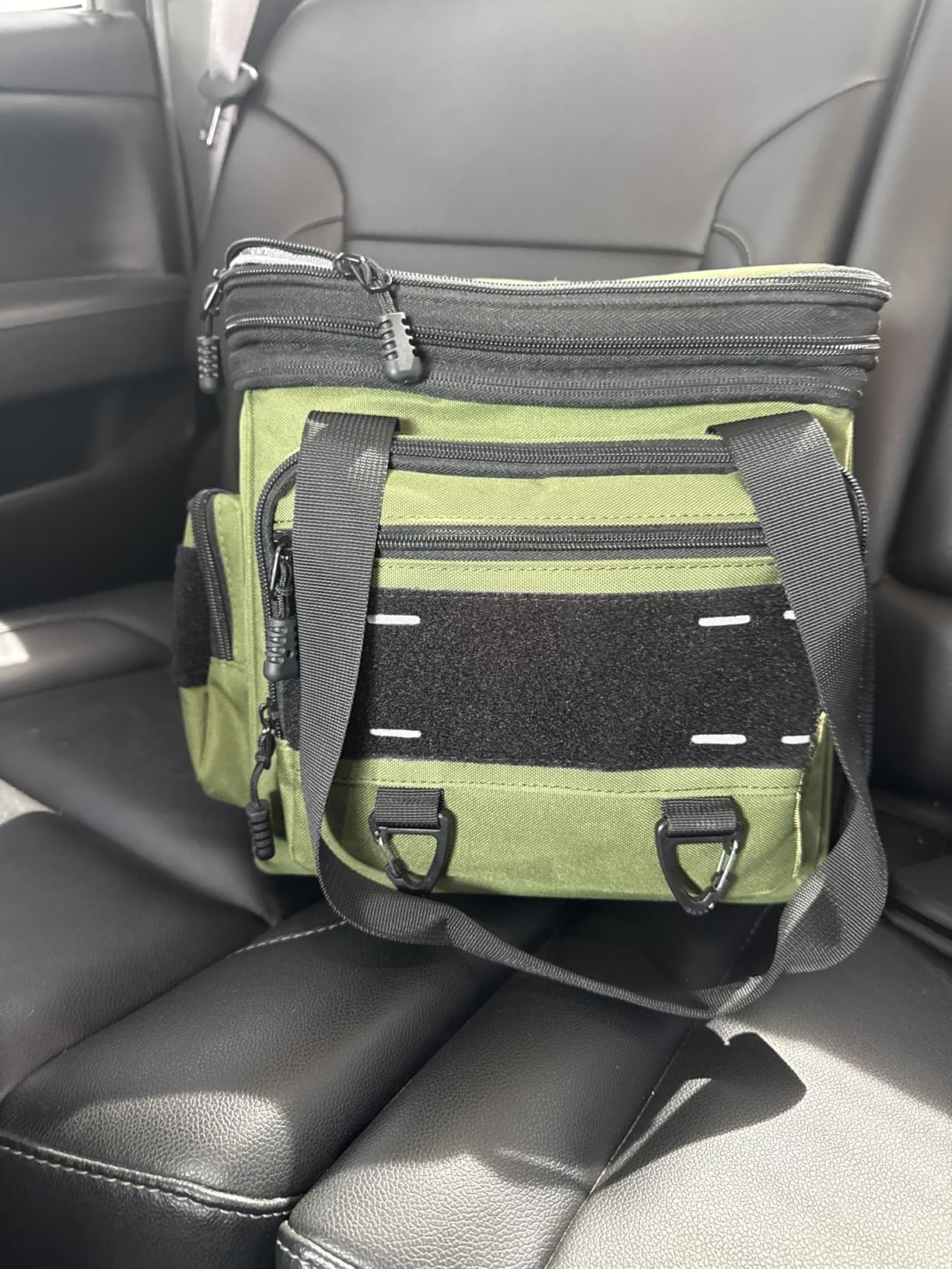 Expandable Tactical Lunch Box, Large Insulated Lunch Cooler Bag Heavy Duty Leakproof Lunch Pail for Men Adults Work Office Outdoor Picnic Trips,16L,Black customer photo 2