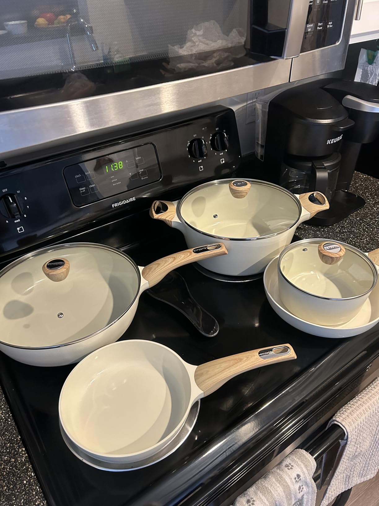 SENSARTE Ceramic Cookware Sets, Pots and Pans Set Non stick, 14 Piece Induction Cookware, Non toxic Healthy Non Stick Kitchen Cooking Set, with Frying Pans Set, PFAS PTFE PFOA PFOS Free customer photo 2