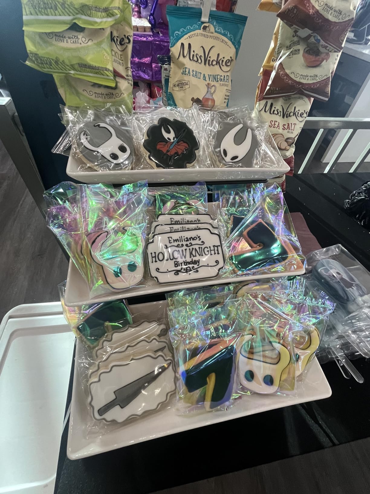 MALACASA 3 Tier Serving Trays for Party, Porcelain Serving Platters and Trays, 12 Inch Tiered Tray Stand, Fruit Tray, Trays for Serving Food, White Dessert Stand with Collapsible Sturdier Metal Rack customer photo 1