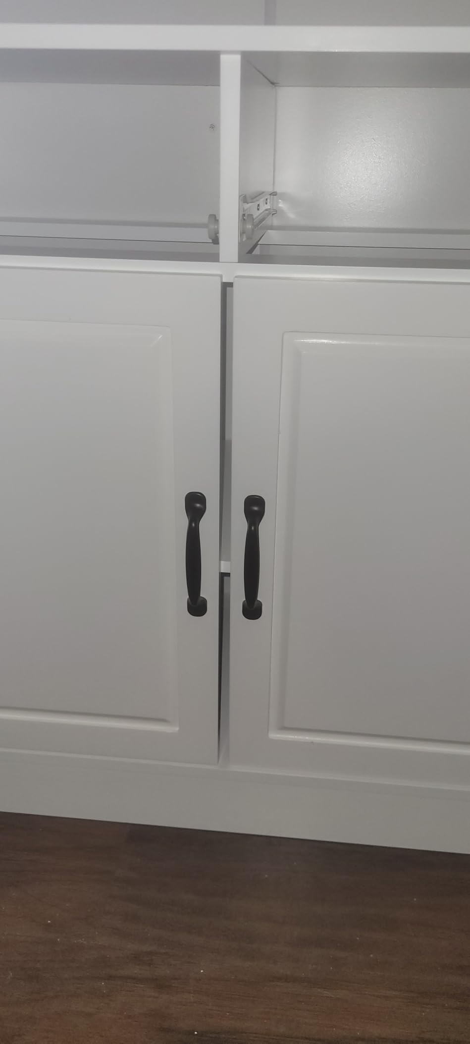 MU Kitchen Storage Cabinet with Glass Doors, Large China Hutch with 2 Drawers & 5 Adjustable Shelves, Kitchen Pantry Hutch for Home Office, Living Room, White (15.8