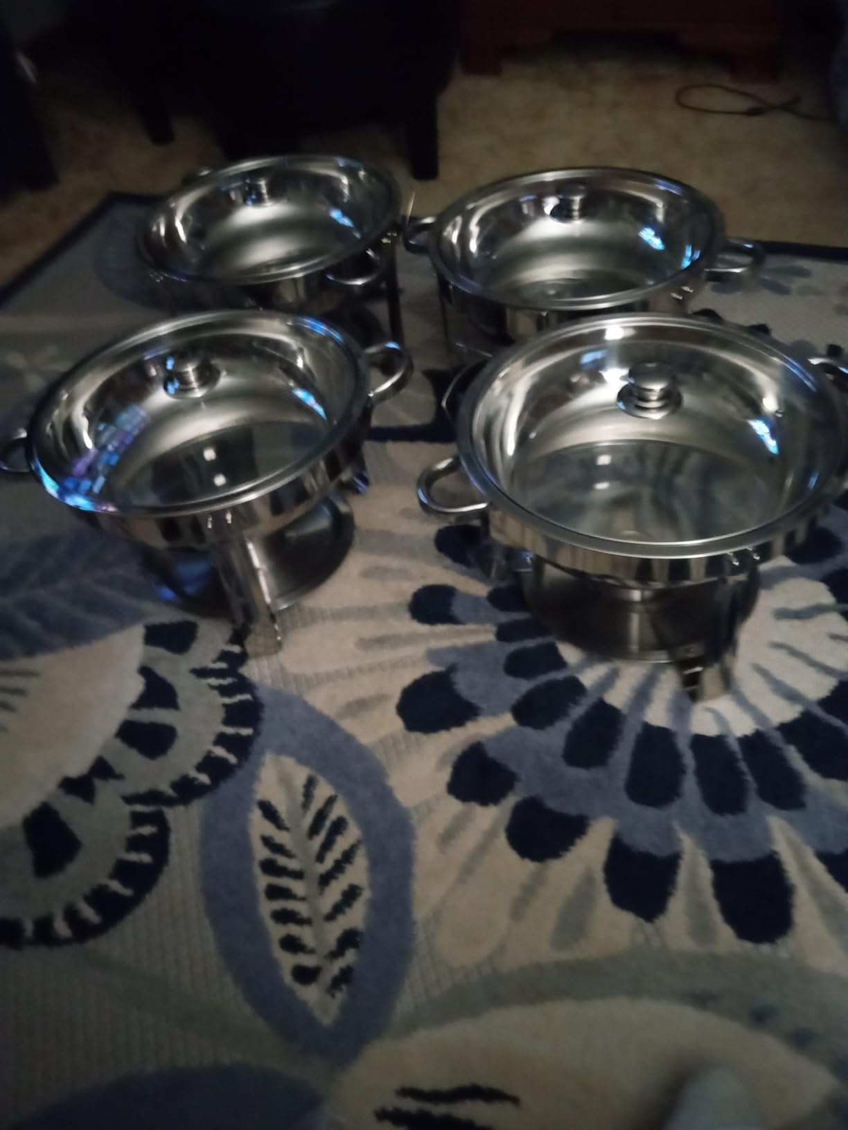 Rengue 6QT Chafing Dishes for Buffet, 4 Pack Stainless Steel Round Chafing Dish Buffet Set, Heating and Cooling Buffet Servers and Warmers, Food Warmers for Parties Buffet,Gatherings,Banquets,Weddings customer photo 2