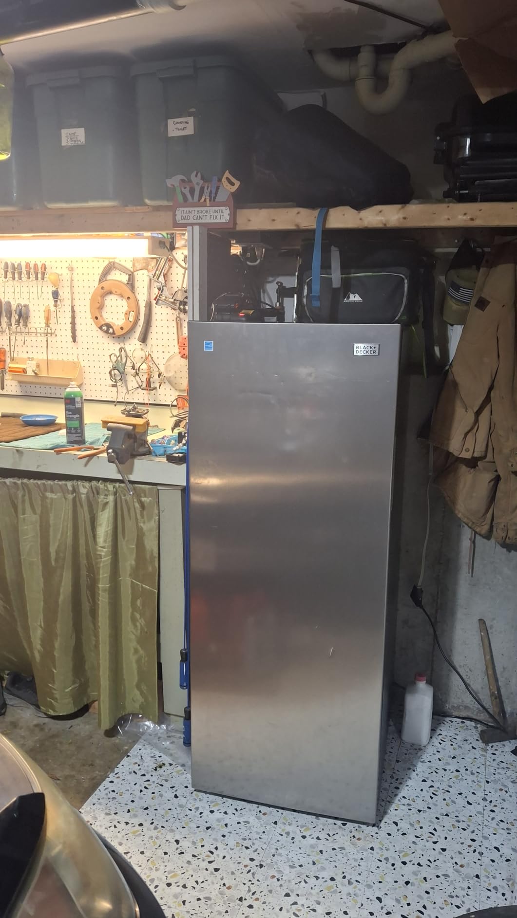 BLACK+DECKER 11 Cu. Ft. Convertible Freezer Refrigerator, Upright Freezer with Glass Shelves, Reversible Door, ENERGY STAR rated, Frost Free, BUC1100XS, Stainless Look customer photo 1