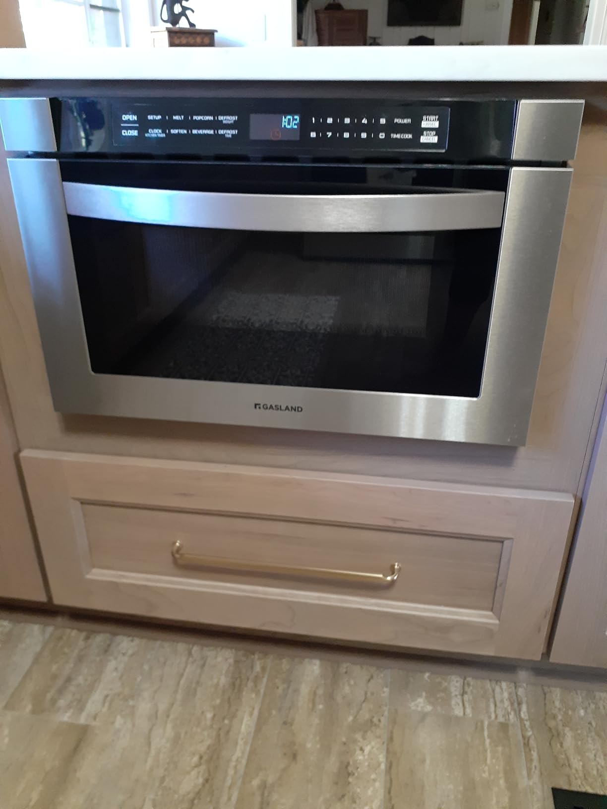 GASLAND 24 Inch Microwave Drawer 1.2 Cu.ft, 1000W Built-In Under Counter Microwave, Fits 12