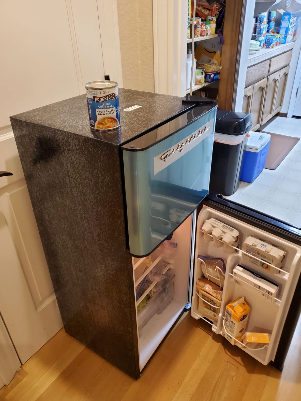 Frigidaire, 2 Door Apartment Size Refrigerator with Freezer, 7.5 cu ft, Adjustable Spill-Proof Shelves, Crisper Bins, Platinum Silver, Garage Ready customer photo 1