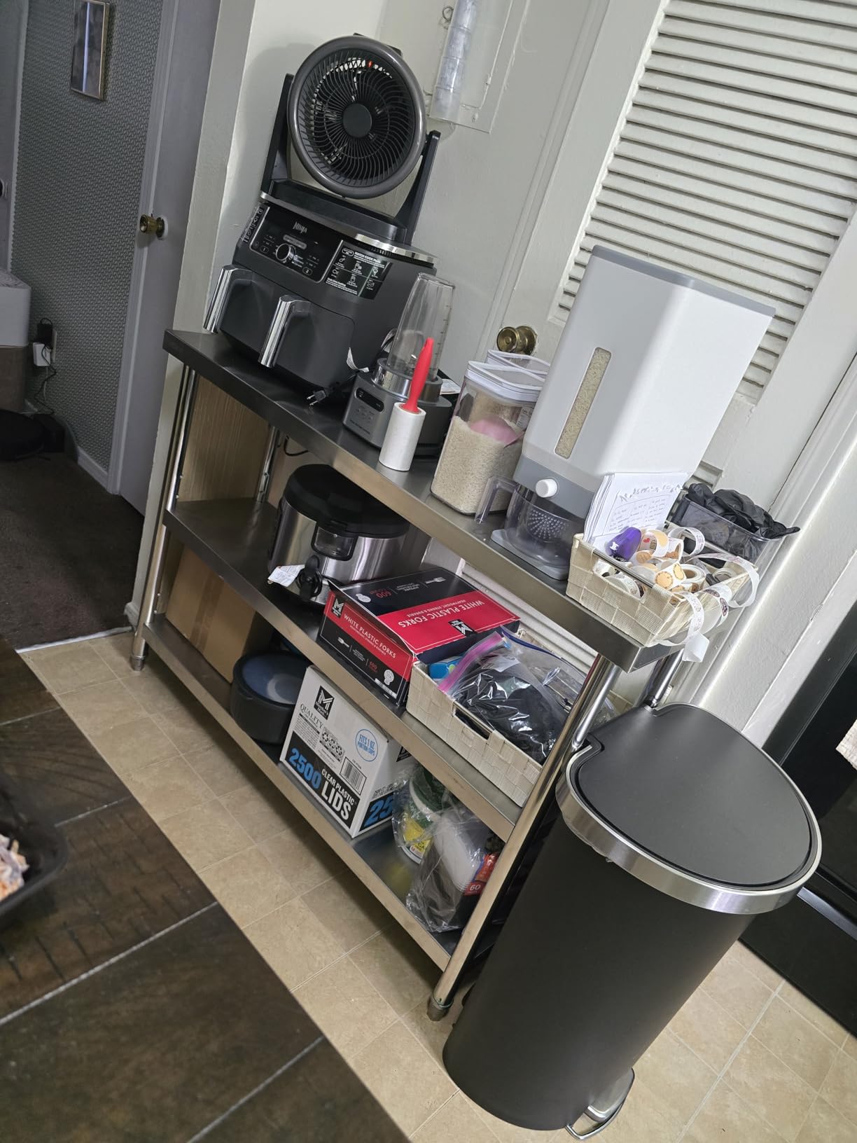 VEVOR Stainless Steel Food Prep Table, 18 x 48 x 34 Inch Commercial Kitchen Worktable, with 2 Adjustable Undershelf, Heavy Duty Prep Tables Metal Work Table for BBQ, Kitchen, Home, and Garage customer photo 1