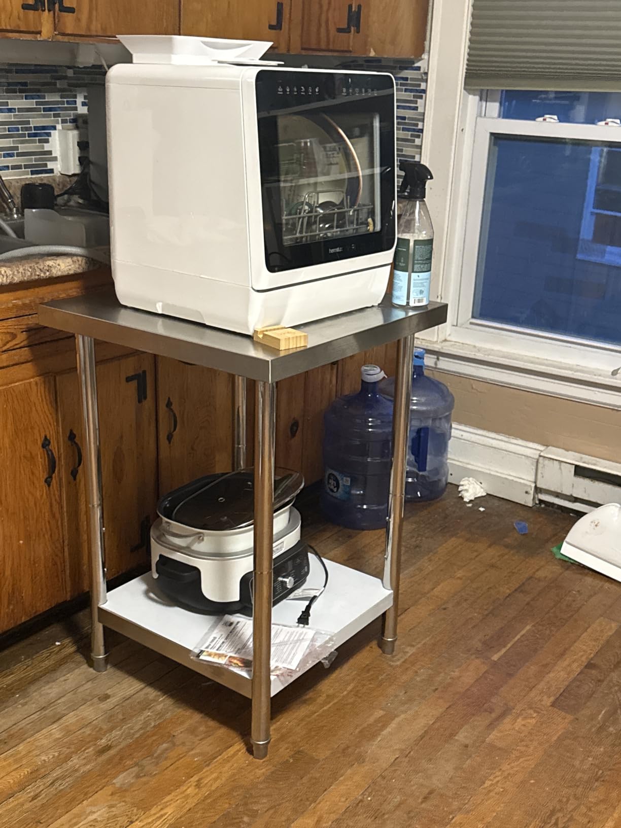 VEVOR Stainless Steel Prep Table, 30 x 72 x 34 Inch, 920 lbs Load Capacity, Heavy Duty Metal Worktable with 3 Adjustable Height Levels, Commercial Workstation for Kitchen Garage Restaurant Backyard customer photo 2