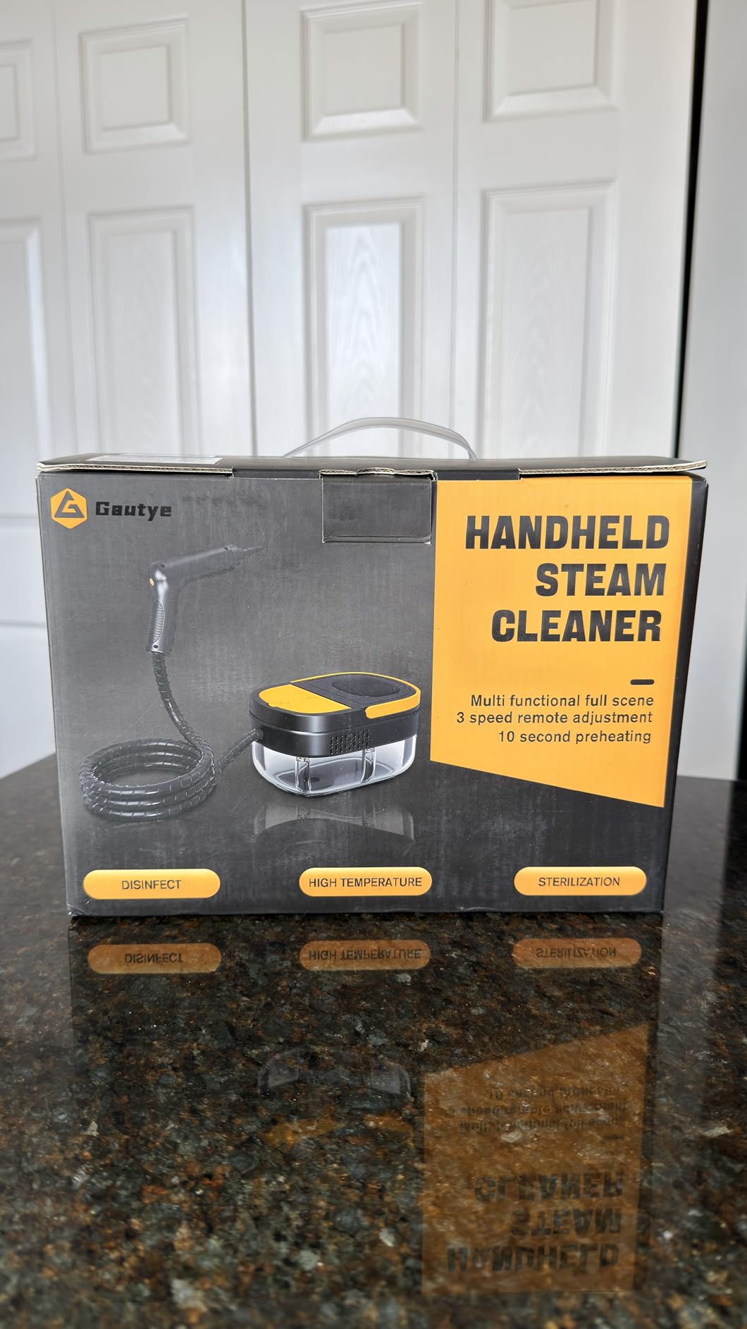 Gautye Steam Cleaner, 3 Level Adjustable Handle, 15s Heat Up, 1.69 Quarts Tank, Portable Steamer for Cleaning with 15 pcs Accessories, Steam Cleaner for Home for Dirt, Grease, Grout, Tile,Floor, Car customer photo 1