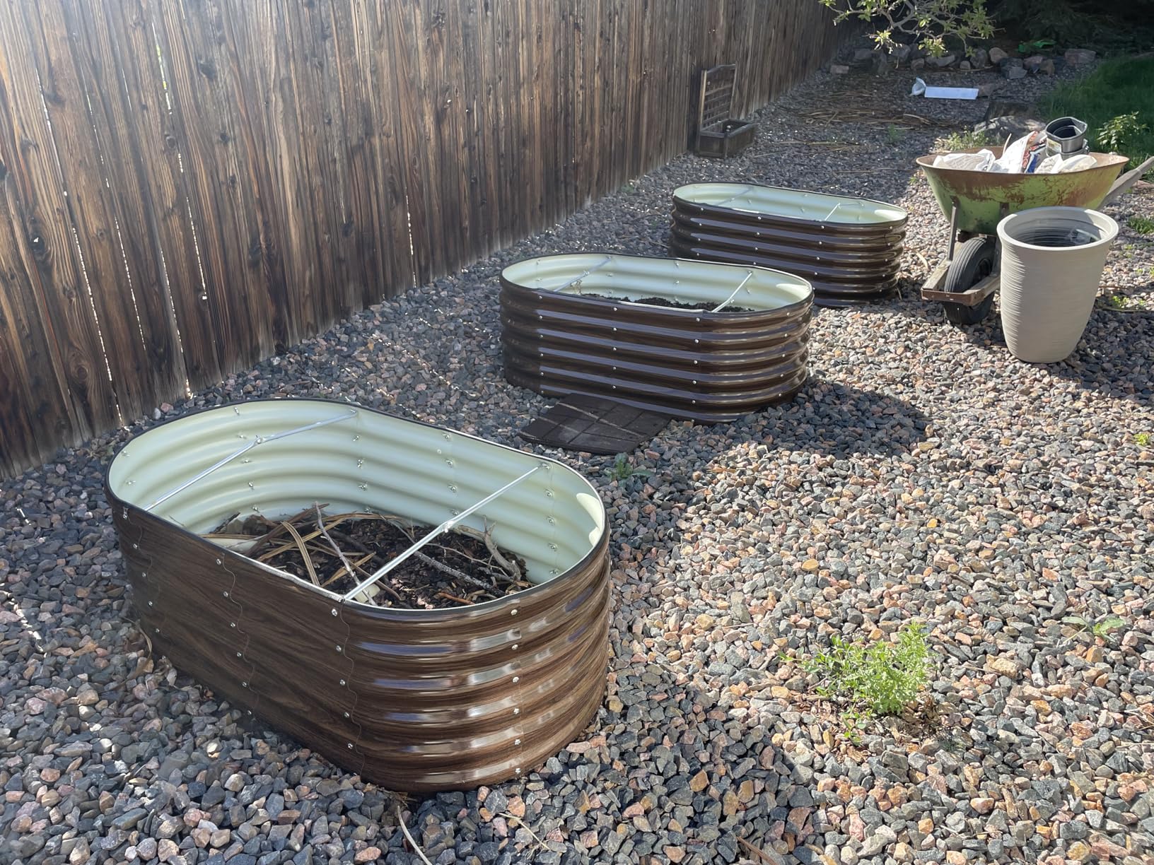 SnugNiture 3 Pcs 4x2x1.5ft Raised Garden Bed Outdoor, 17