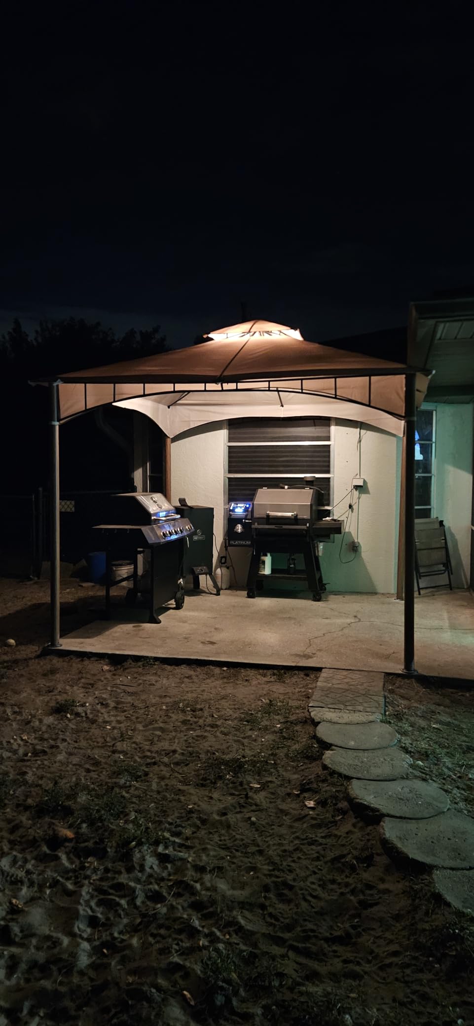 Outdoor Patio Gazebo 10x10, Heavy Duty Gazebos, Soft Top Gazebo with Metal Frame, Double Roof Canopy, Mosquito Nets, Permanent Pavilion for Decks & Backyards customer photo 2