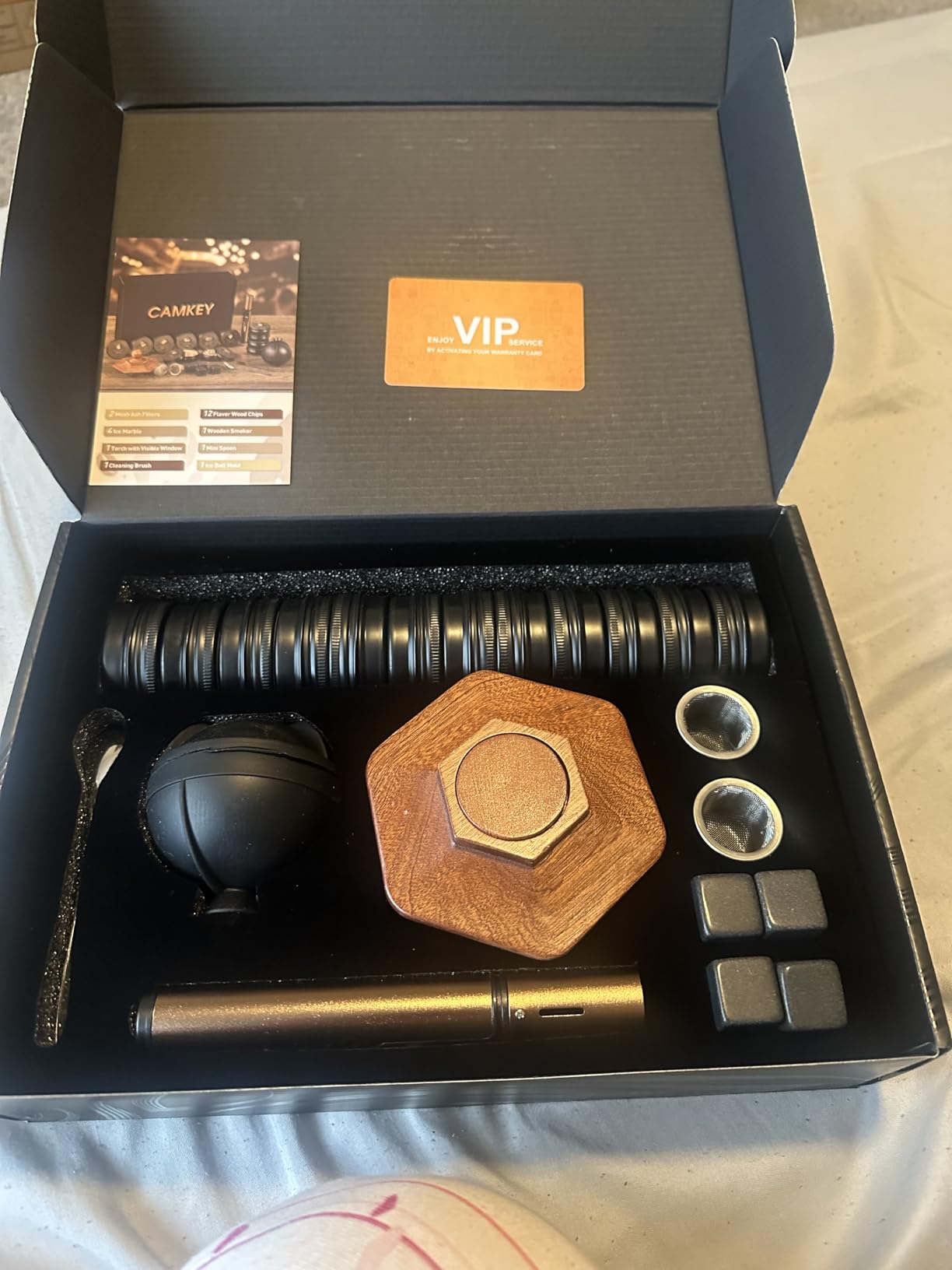 23Pcs Whiskey Smoker Kit with Torch-12 Wood Chips, Ice Ball Mold, Cocktail Smoker Infuser Kit, Old Fashioned Drink Smoker Kit, Birthday Bourbon Whiskey Gifts for Men,Dad,Him, Valentine's Day Gifts customer photo 1