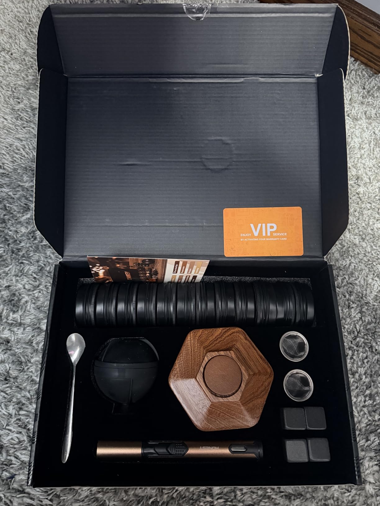 23Pcs Whiskey Smoker Kit with Torch-12 Wood Chips, Ice Ball Mold, Cocktail Smoker Infuser Kit, Old Fashioned Drink Smoker Kit, Birthday Bourbon Whiskey Gifts for Men,Dad,Him, Valentine's Day Gifts customer photo 2