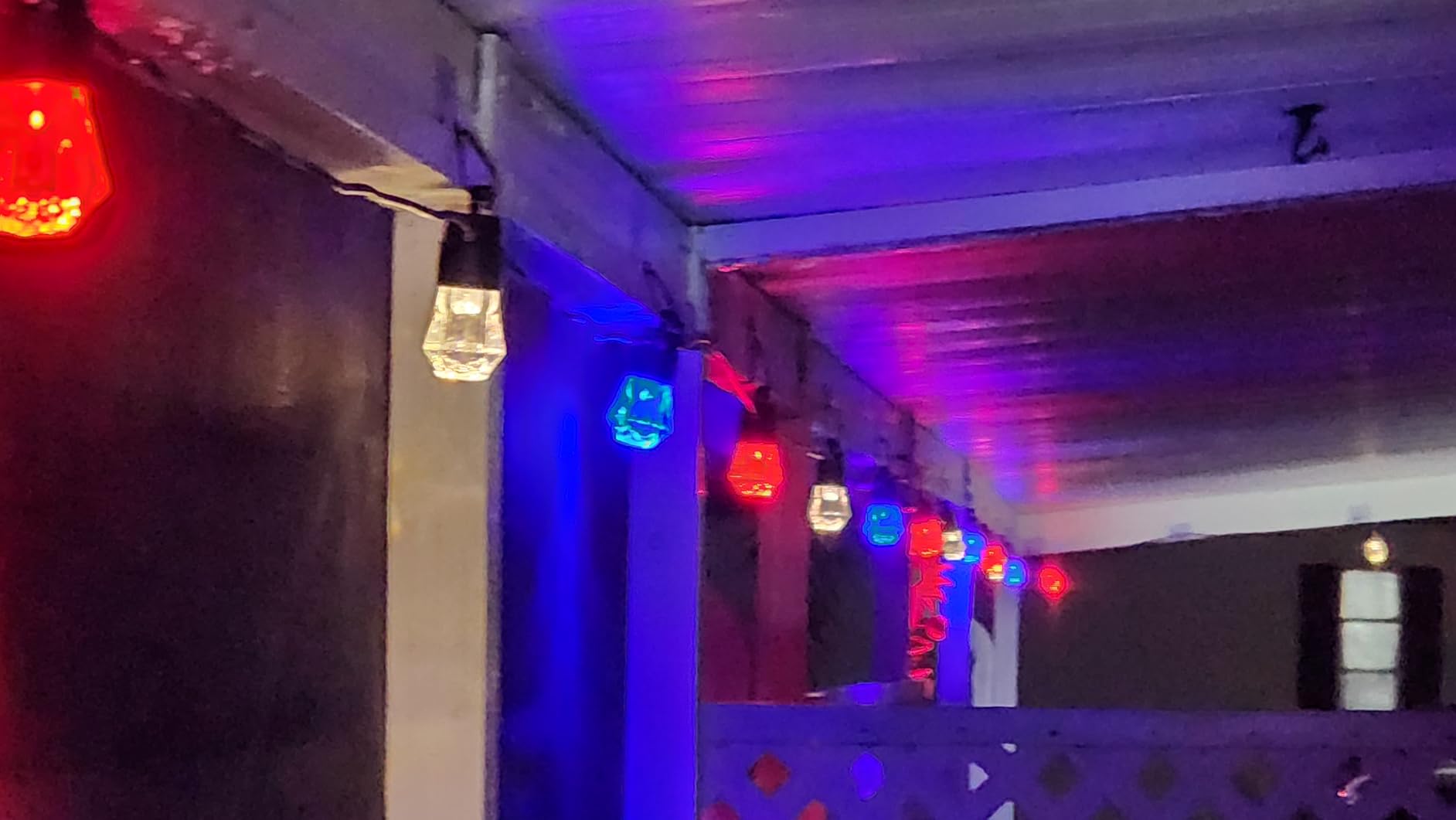 XMCOSY+ 48FT Smart Outdoor String Lights - RGBCWIC Dimmable Acrylic Bulbs, Color Changing LED Patio Lights APP WiFi Control, Compatible with Alexa, IP65 Waterproof Outside Lights for Yard Porch customer photo 1