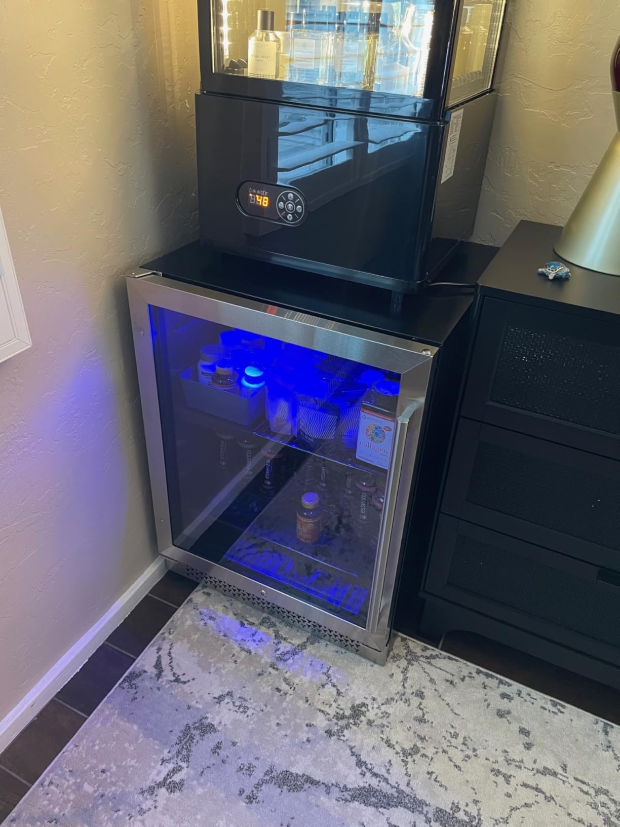 Yeego Beverage Refrigerator & Drink Fridge - 24 inch 180 Cans Beer Cooler Glass Door, 34-54℉ Under Counter Refrigerator Built-in for Drink Soda Wine for Bar Office Bedroom customer photo 2